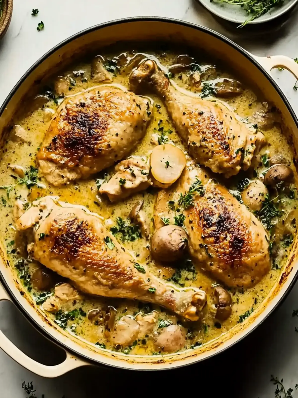 Savory Chicken Fricassee with Creamy Mushroom Delight 3 Chicken fricassee