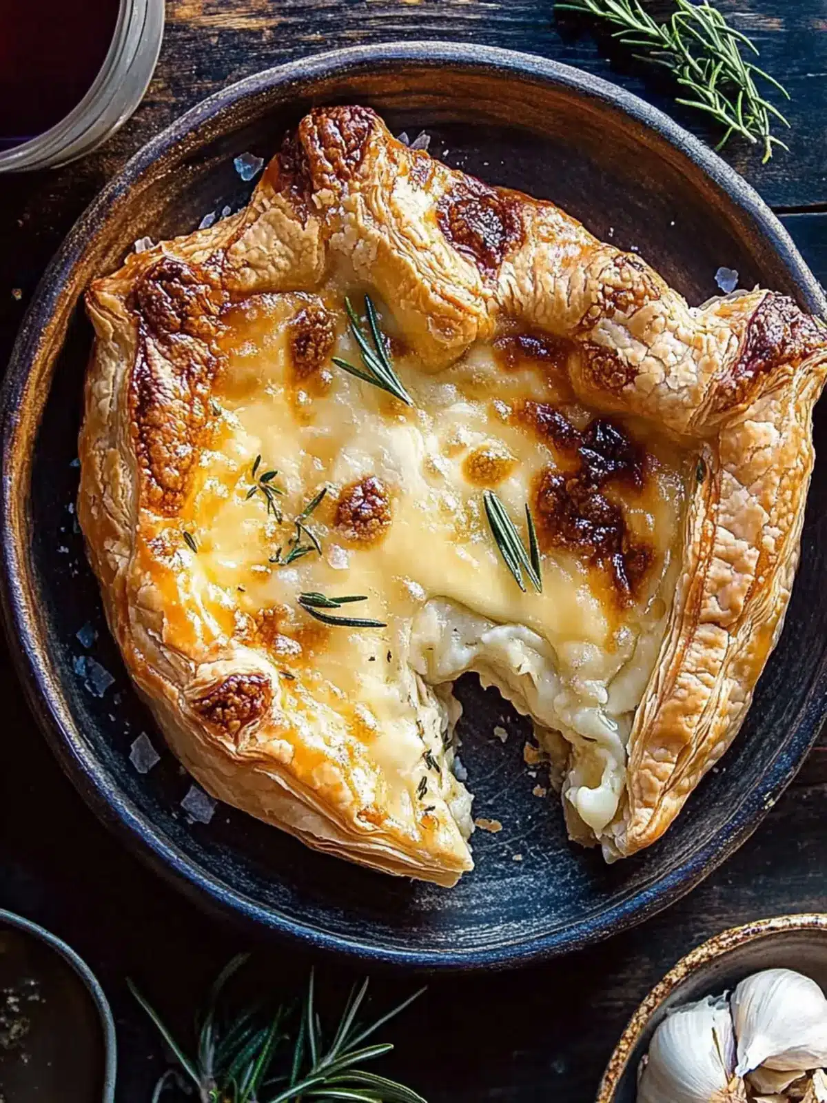 Baked Gruyère in Pastry with Rosemary and Garlic Perfection 4 Baked Gruyère in Pastry with Rosemary and Garlic