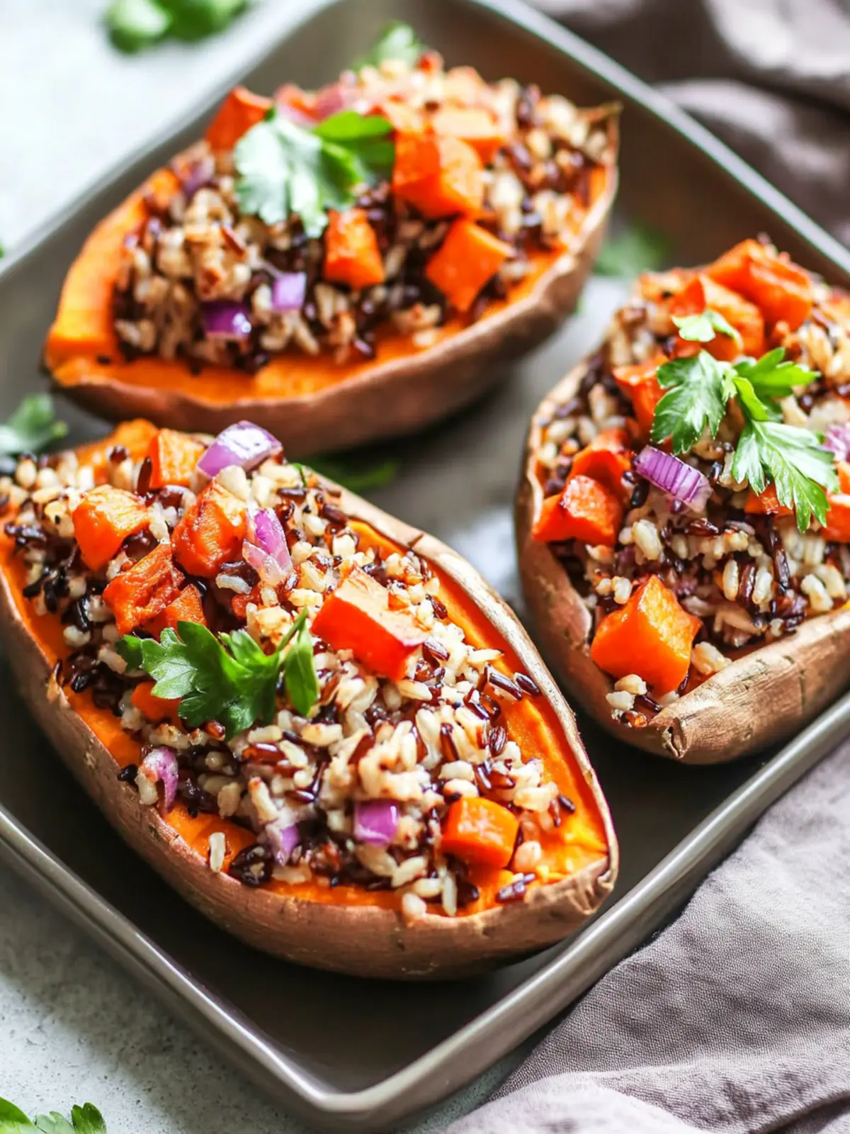 Savory Wild Rice Stuffed Sweet Potatoes for Cozy Gatherings 4 Wild Rice Stuffed Sweet Potatoes