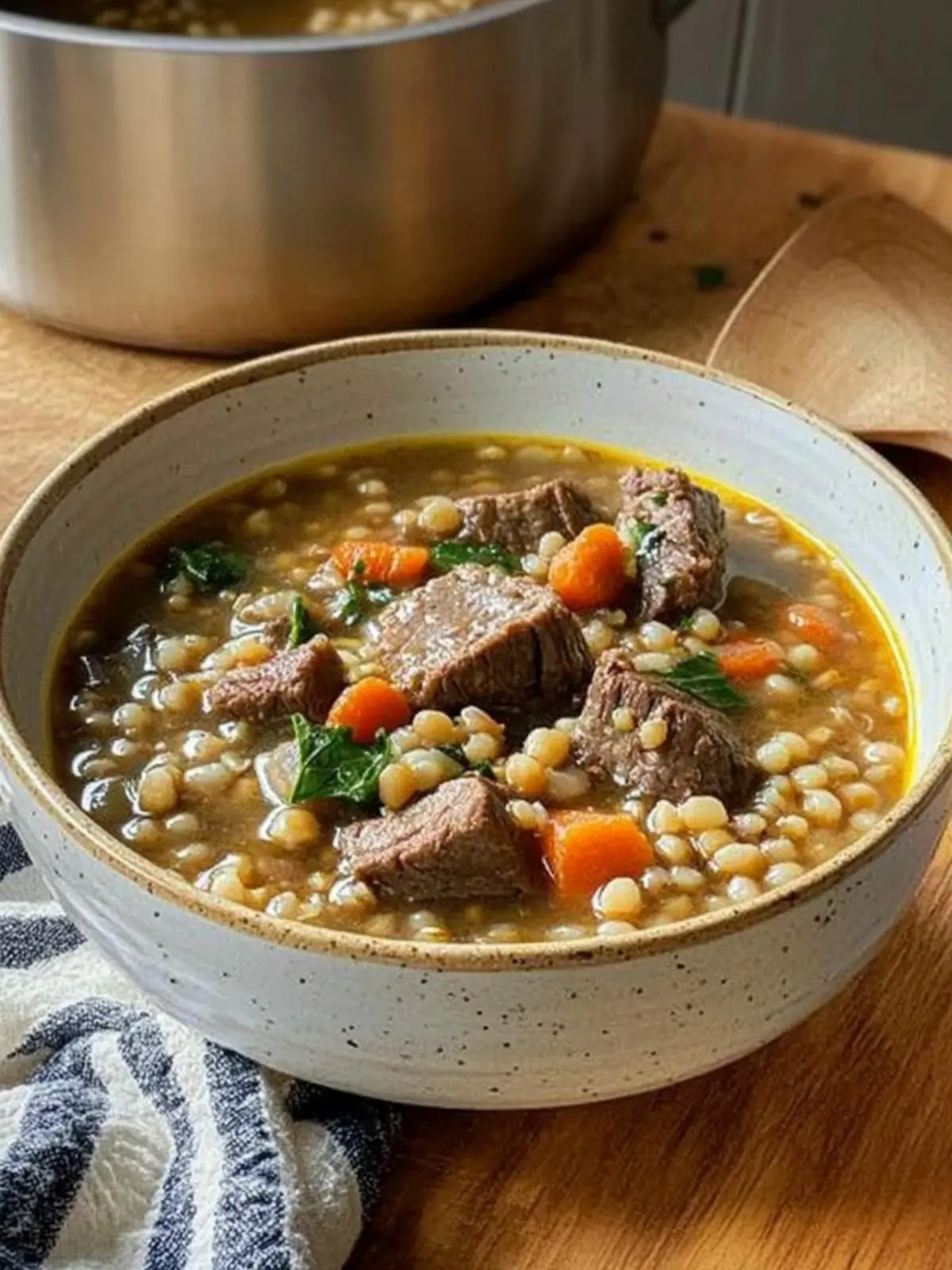 Savory Beef and Barley Soup with a Delicious Porcini Twist 4 Beef and Barley Soup