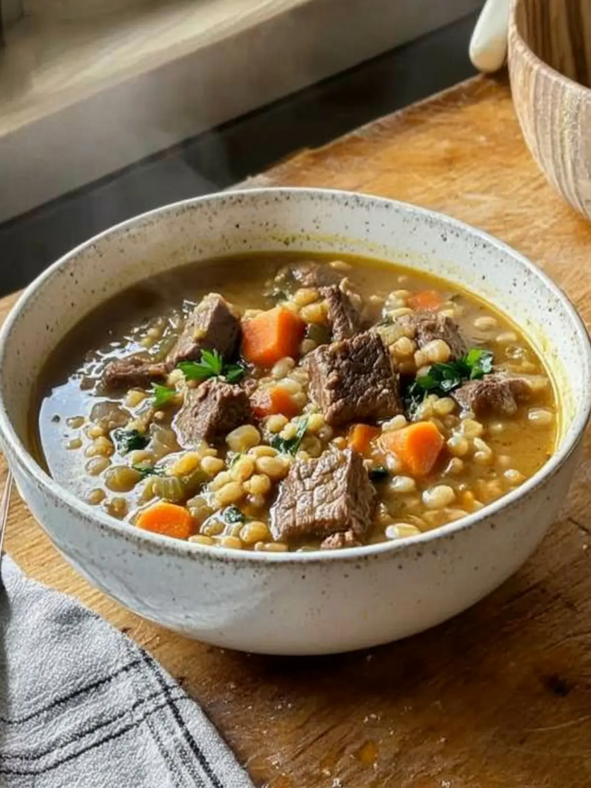 Savory Beef and Barley Soup with a Delicious Porcini Twist 3 Beef and Barley Soup