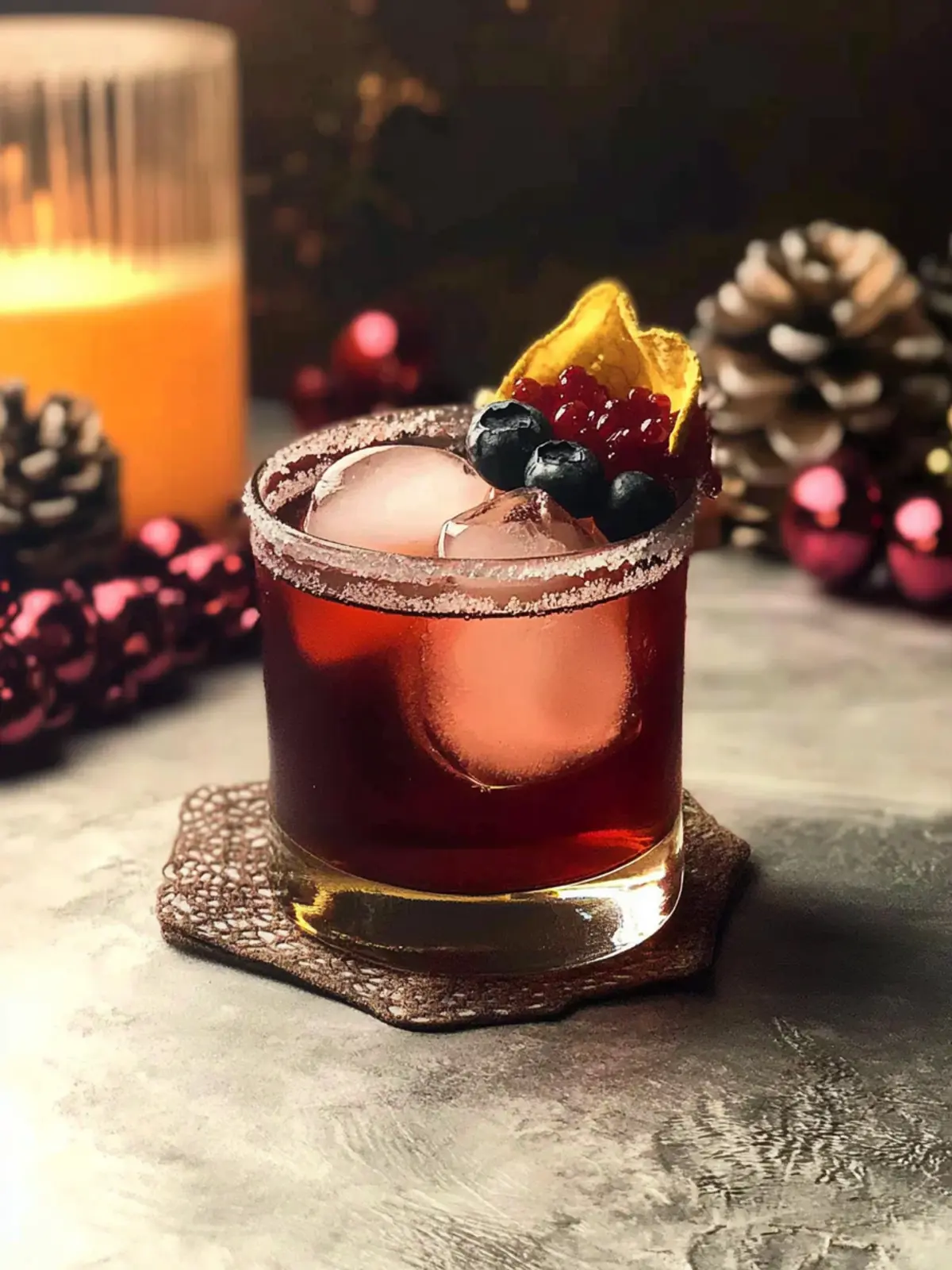 Festive Christmas Old Fashioned with Delicious Cranberry Twist 2 Christmas Old Fashioned