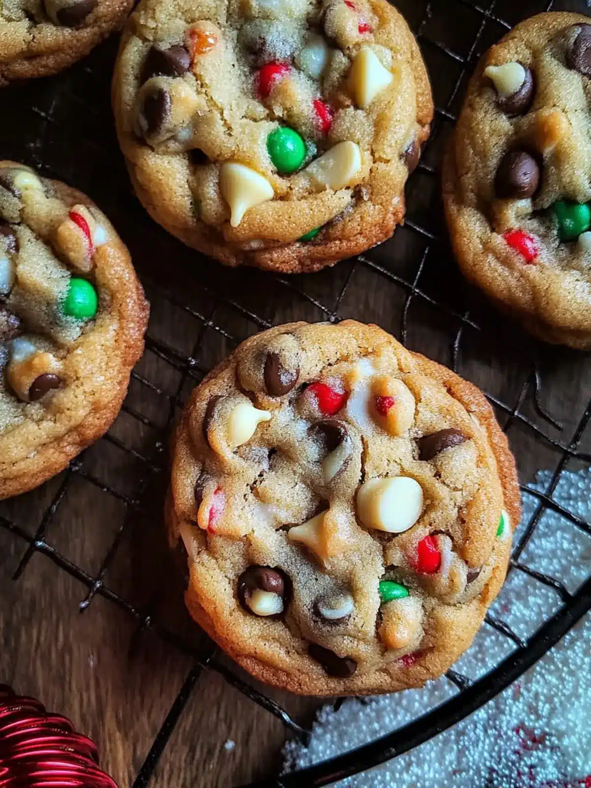 Delicious Christmas Chocolate Chip Cookies with Festive Sprinkles 2 Christmas Chocolate Chip Cookies