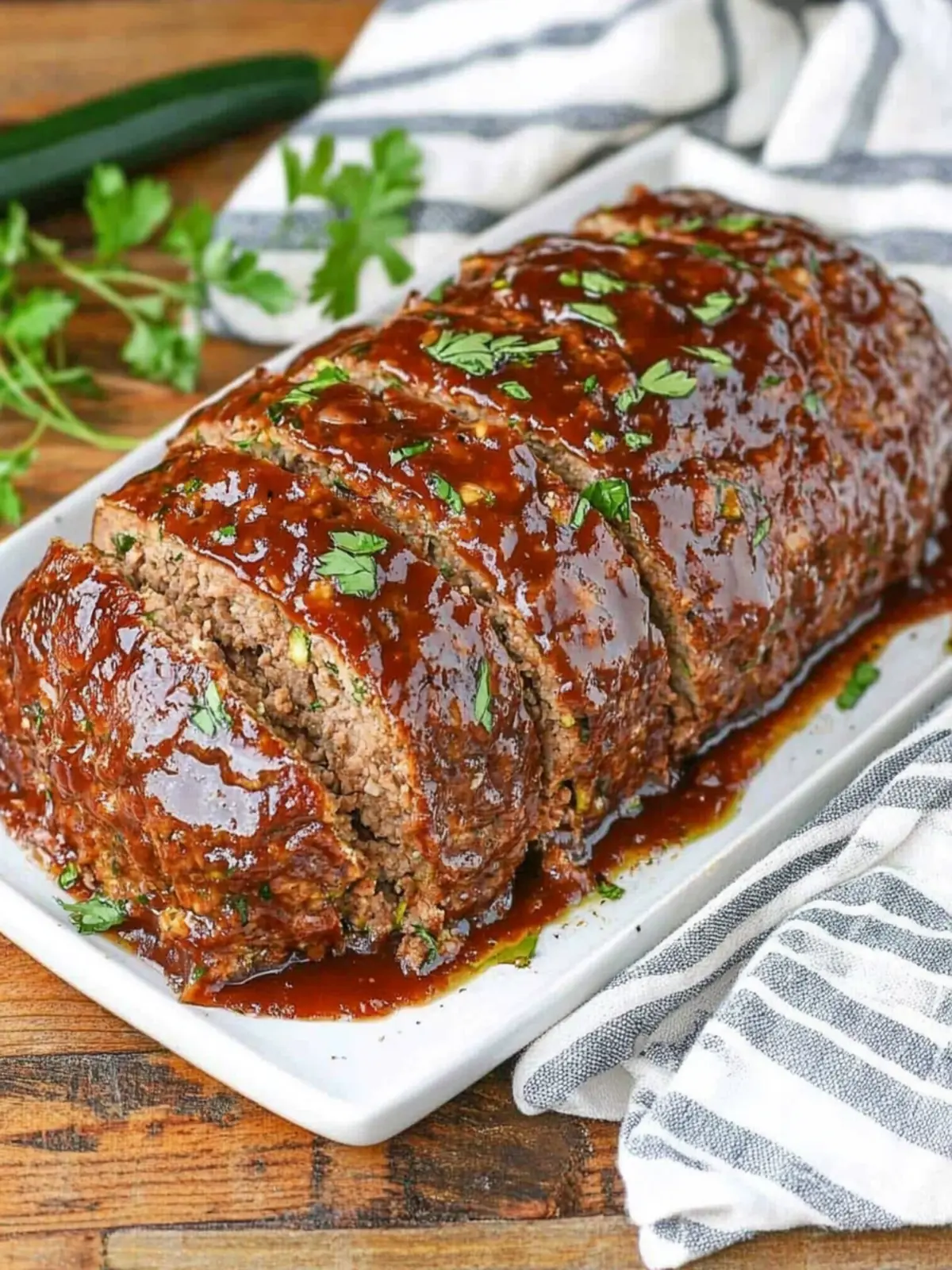 Moist Zucchini Meatloaf with Balsamic Glaze for Family Fun 4 Zucchini Meatloaf