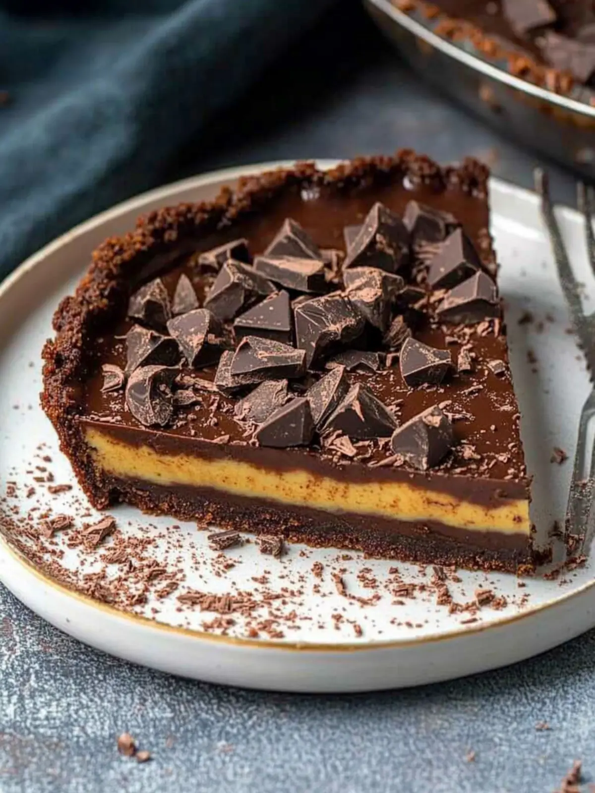 Dreamy No-Bake Vegan Chocolate Tart with Pecan Crunch 4 Vegan Chocolate Tart (No-Bake)