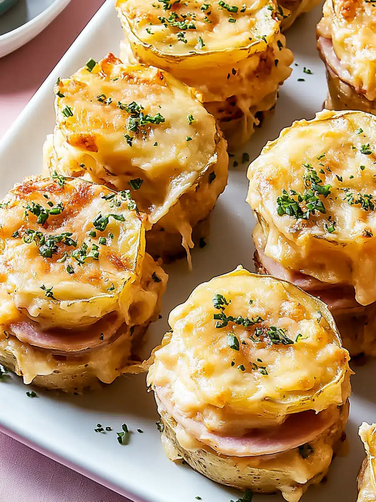 Savor the Flavor: Cheesy Scalloped Potato & Ham Stacks 5 Cheesy Scalloped Potato & Ham Stacks