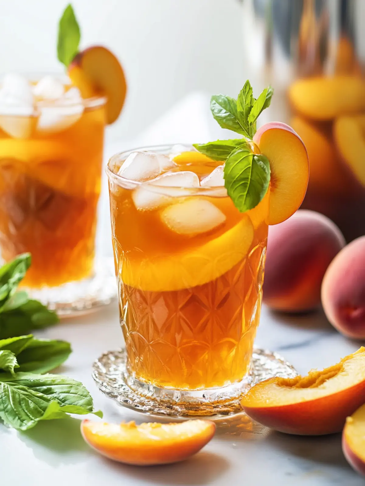 Georgia Peach Sweet Tea Recipe You’ll Love on a Hot Day 4 Georgia Peach Sweet Tea