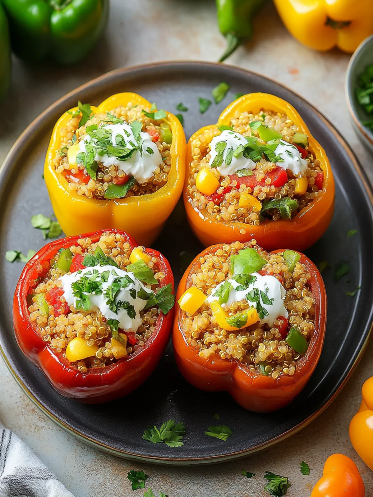 Delicious Quinoa Stuffed Bell Peppers for a Healthy Dinner 5 Quinoa Stuffed Bell Peppers