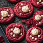 Decadent Red Velvet Cookies with Velvety White Chocolate 8 Red Velvet Cookies