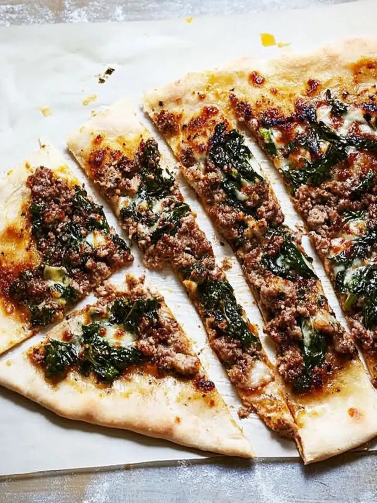 Savory Meat and Collards Pizza: A Hearty Dinner Delight 3 Meat and Collards Pizza