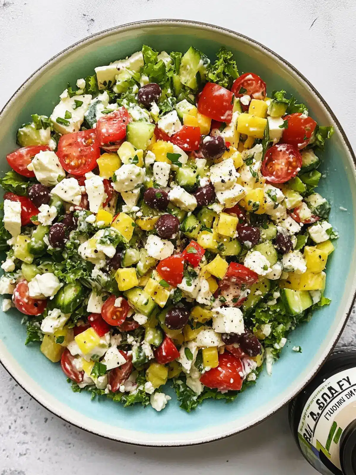 Greek Salad with Creamy Yogurt Dressing That's a Game Changer 2 Greek Salad with Creamy Yogurt Dressing