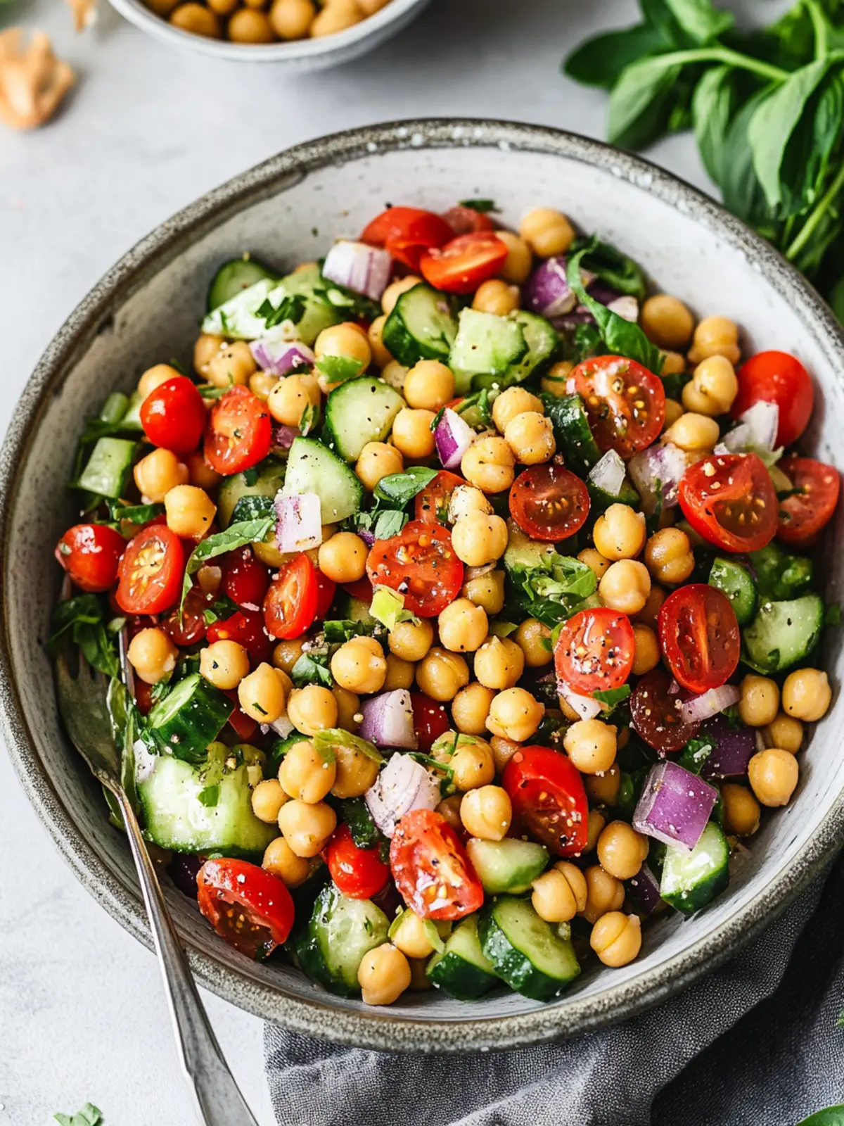 Brighten Your Plate with Mediterranean Chickpea Salad Delight 5 Mediterranean Chickpea Salad