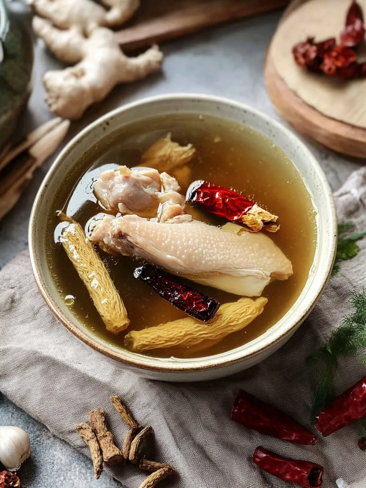 Revitalize Your Day with Chinese Ginseng Chicken Soup 2 Chinese Ginseng Chicken Soup