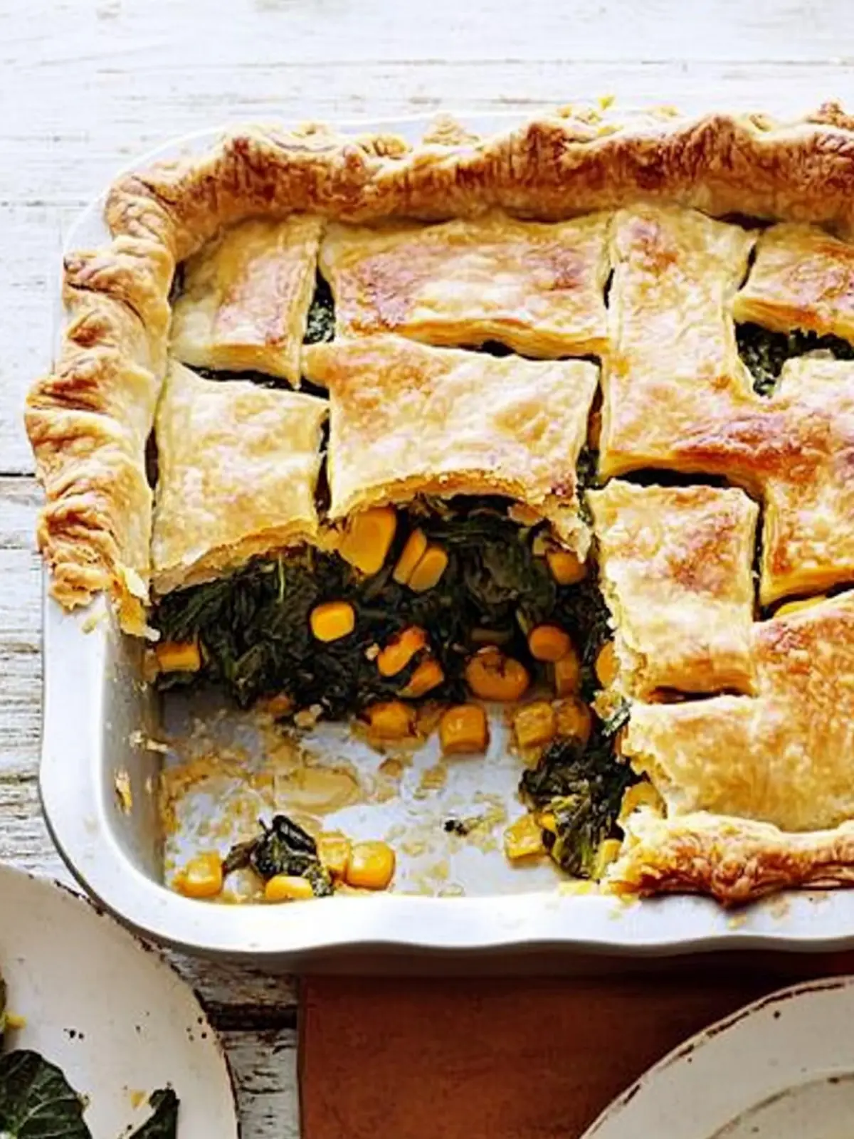 Collards and Corn Slab Pie: Your New Favorite Southern Comfort! 2 Collards and Corn Slab Pie