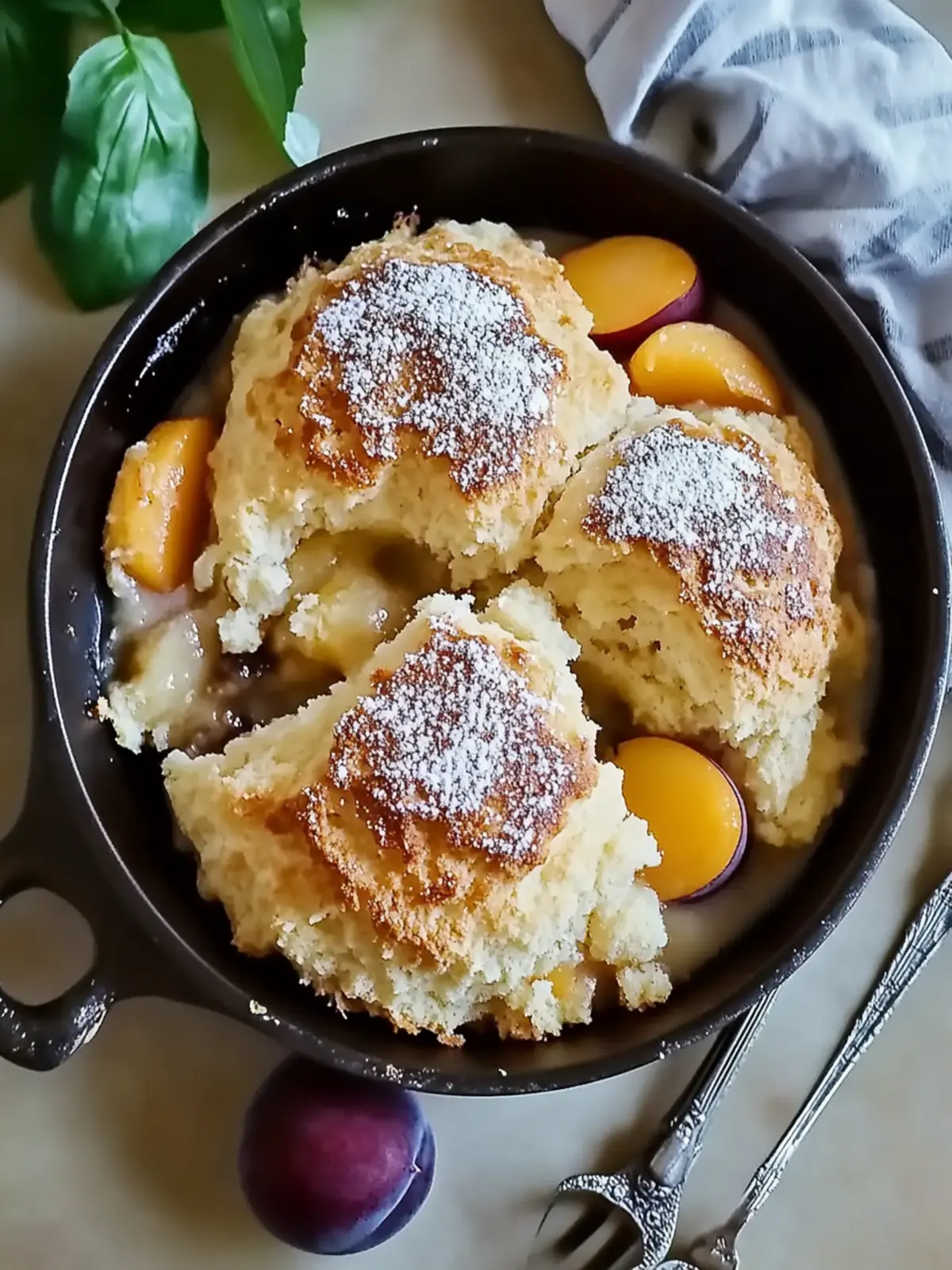 Irresistible Peach-Plum Cobbler With Buttermilk Biscuits Delight 2 Peach-Plum Cobbler With Buttermilk Biscuits