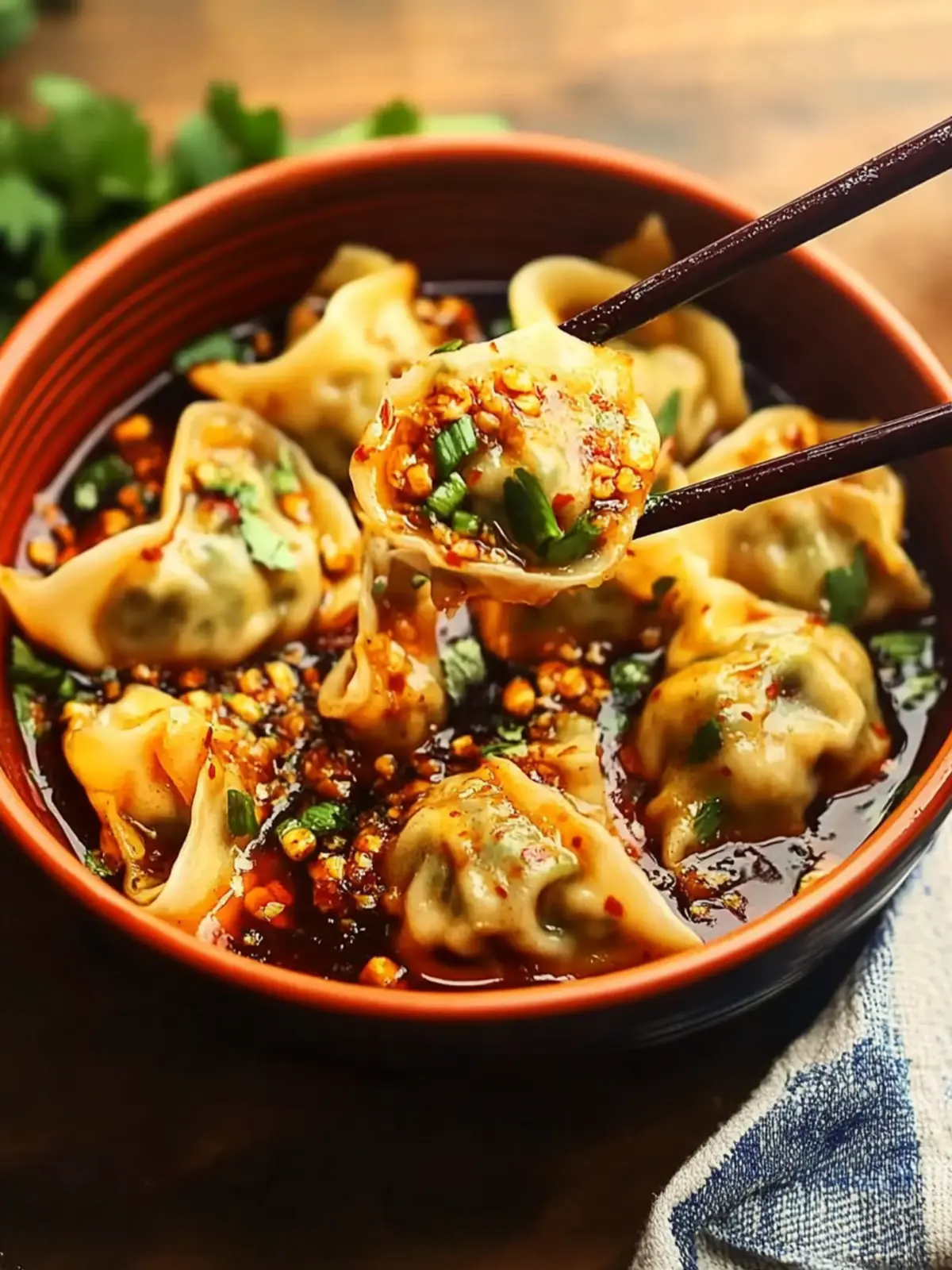 Suanla Chaoshou: Savor Authentic Spicy Wontons Today 3 Suanla Chaoshou (Sichuan-Style Wontons in Hot and Sour Vinegar and Chili Oil Sauce)