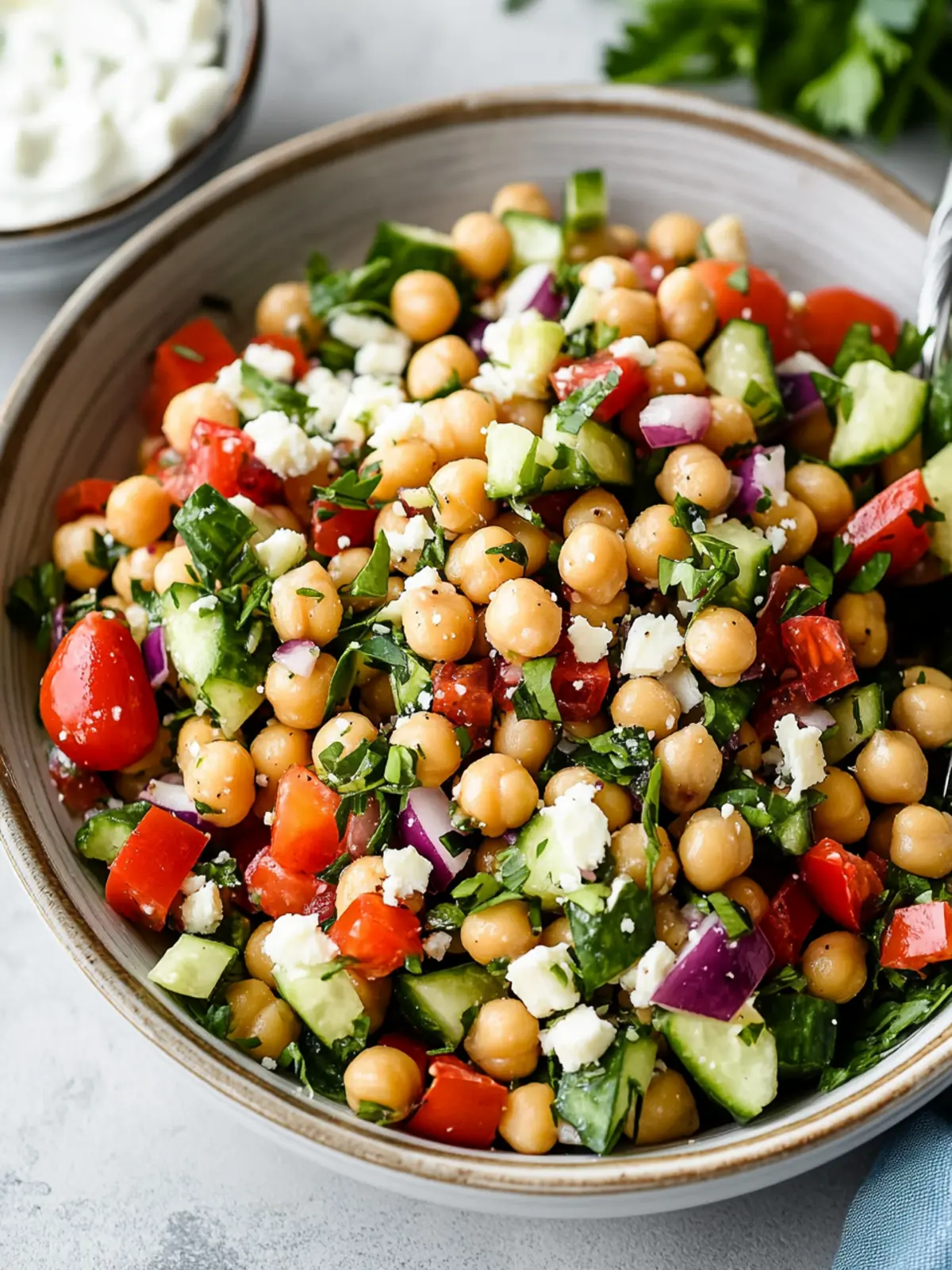 Brighten Your Plate with Mediterranean Chickpea Salad Delight 3 Mediterranean Chickpea Salad