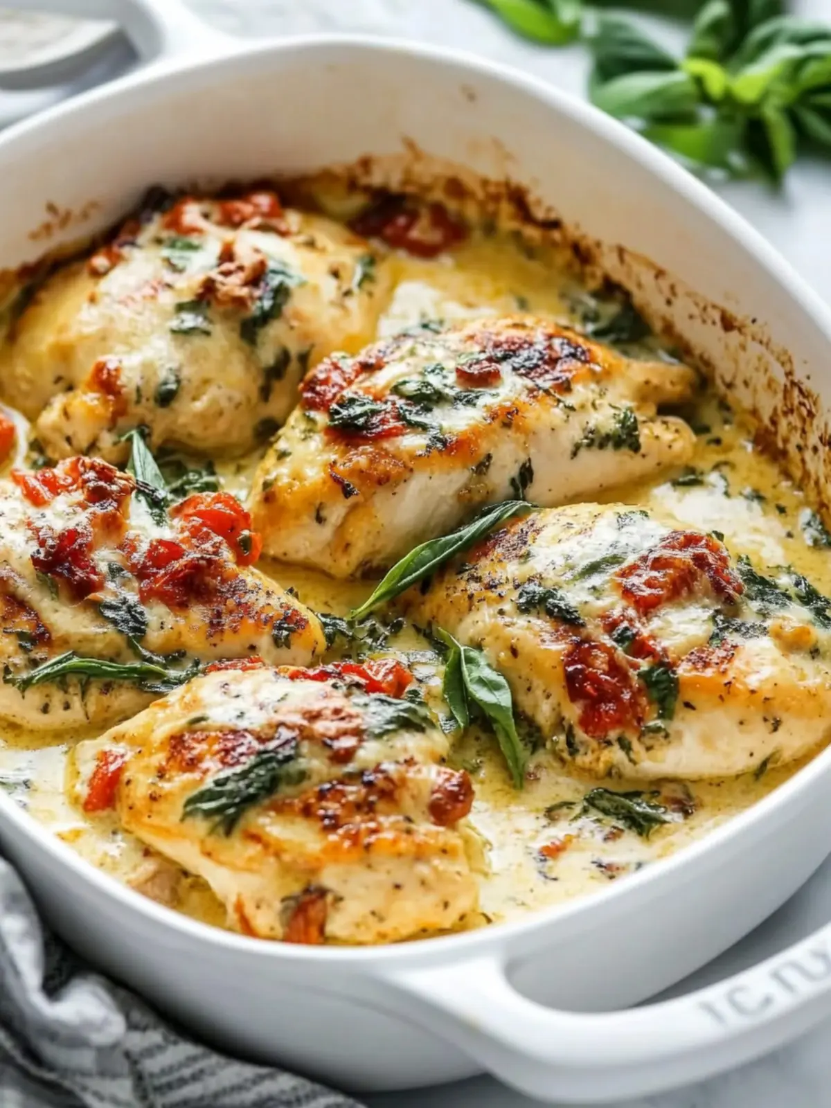Creamy Baked Tuscan Chicken That'll Wow Your Dinner Guests 5 Creamy Baked Tuscan Chicken