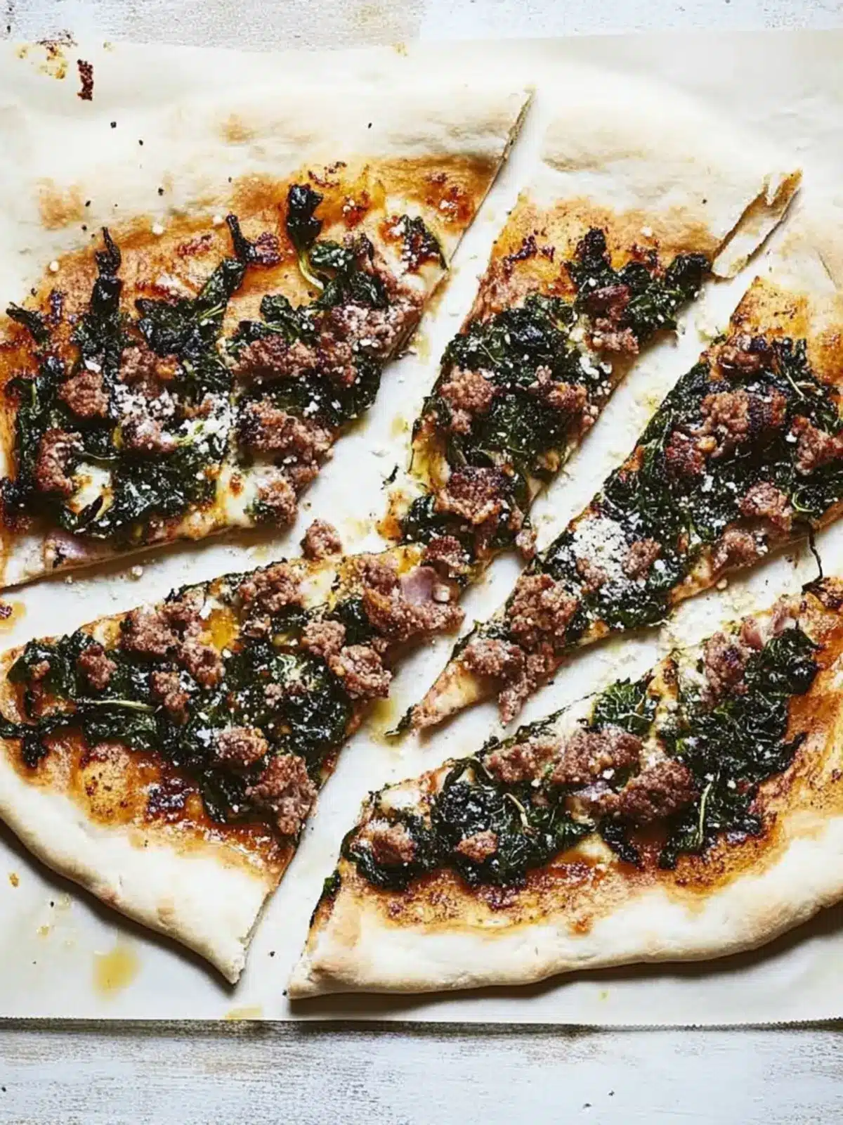Savory Meat and Collards Pizza: A Hearty Dinner Delight 4 Meat and Collards Pizza