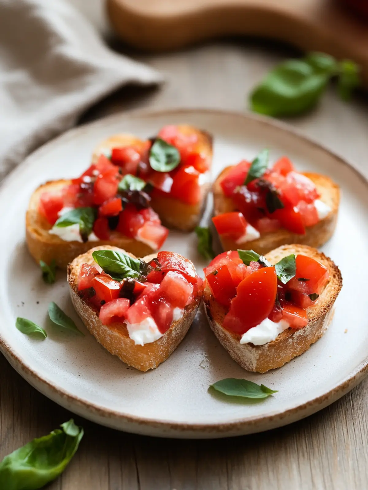 Cute Heart-Shaped Bruschetta for a Romantic Appetizer Delight 5 Cute Heart-Shaped Bruschetta
