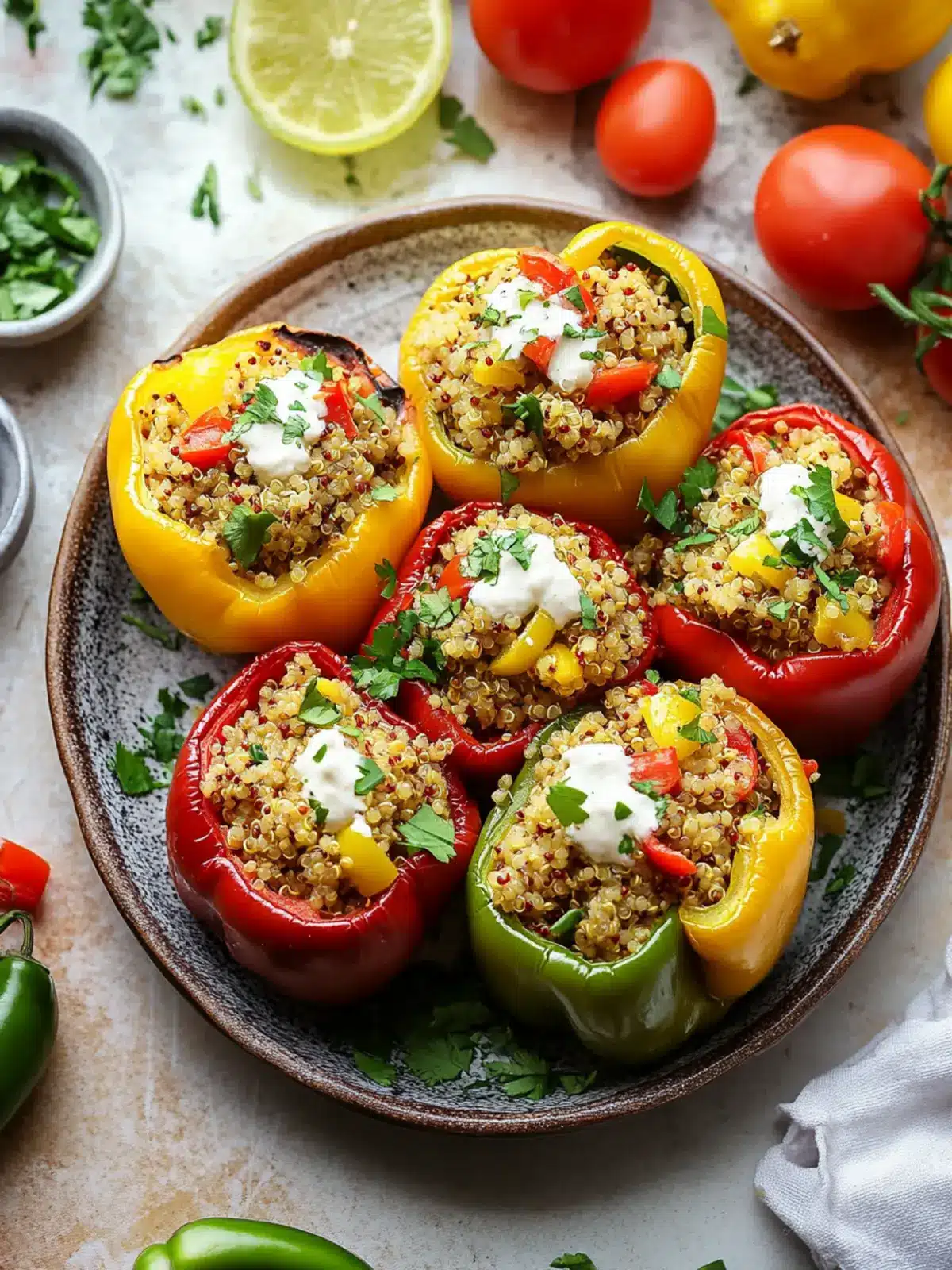 Delicious Quinoa Stuffed Bell Peppers for a Healthy Dinner 3 Quinoa Stuffed Bell Peppers