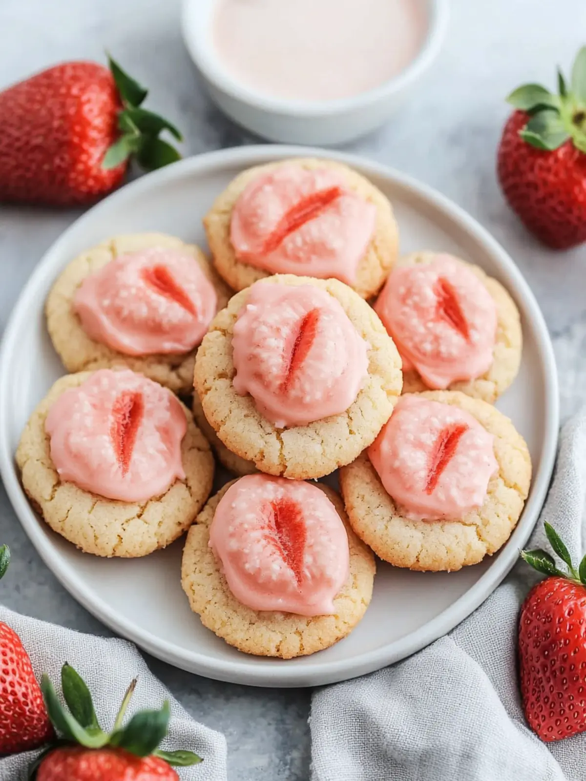 Sweet Strawberry Kiss Cookies: Easy Treats in 20 Minutes 3 Strawberry Kiss Cookies