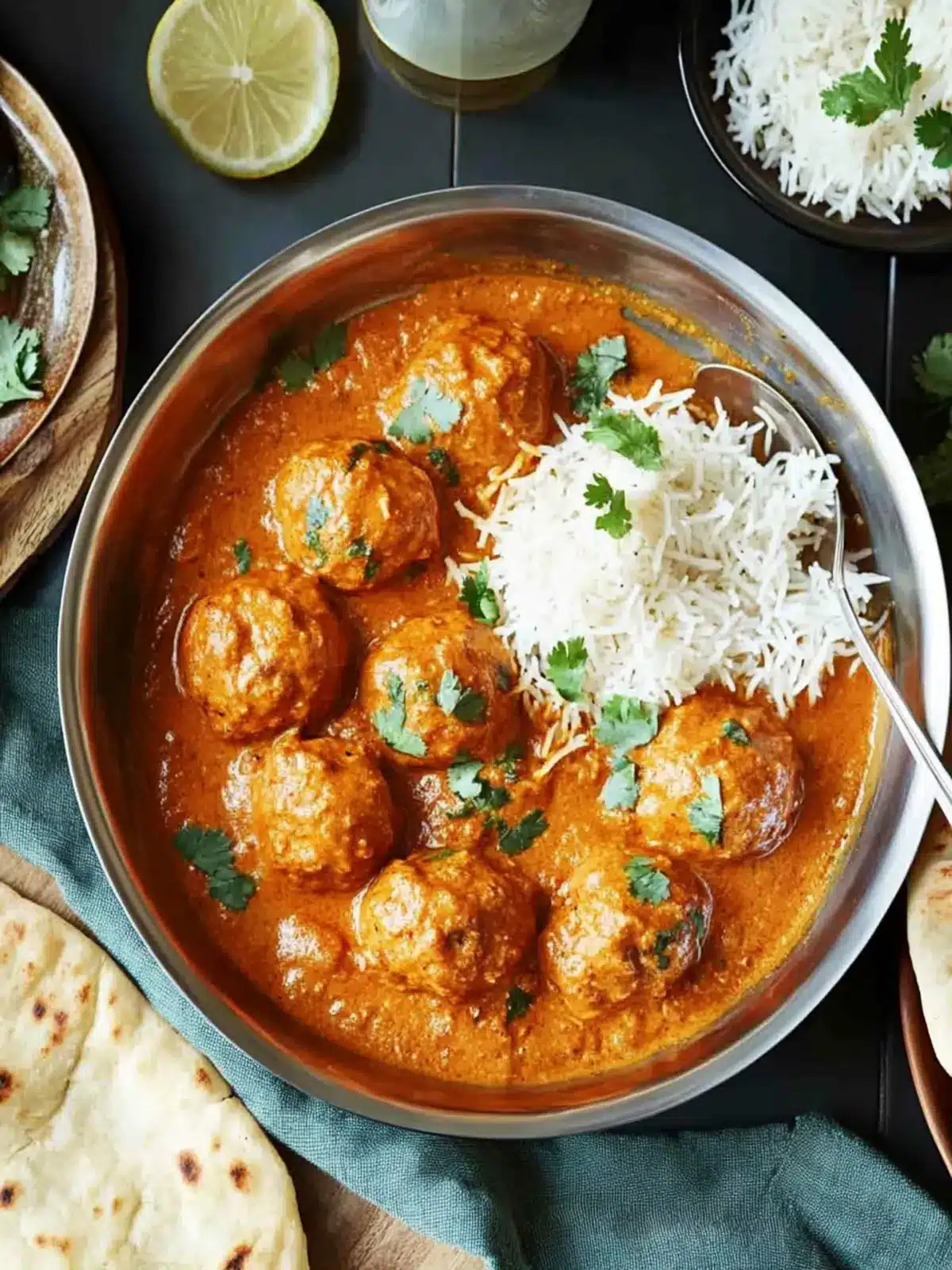 Irresistible Chicken Meatball Tikka Masala in Creamy Sauce 2 Chicken Meatball Tikka Masala