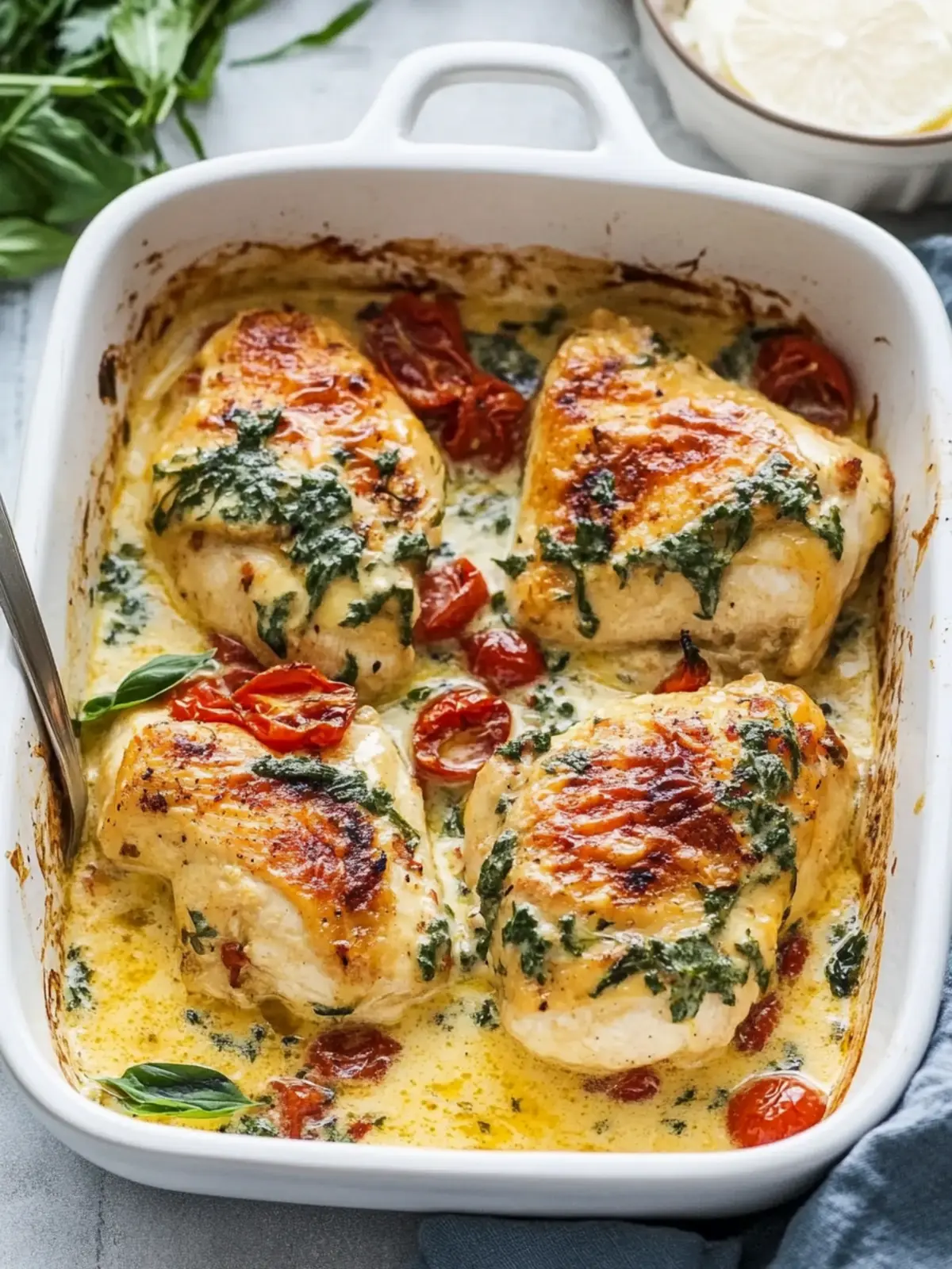 Creamy Baked Tuscan Chicken That'll Wow Your Dinner Guests 2 Creamy Baked Tuscan Chicken