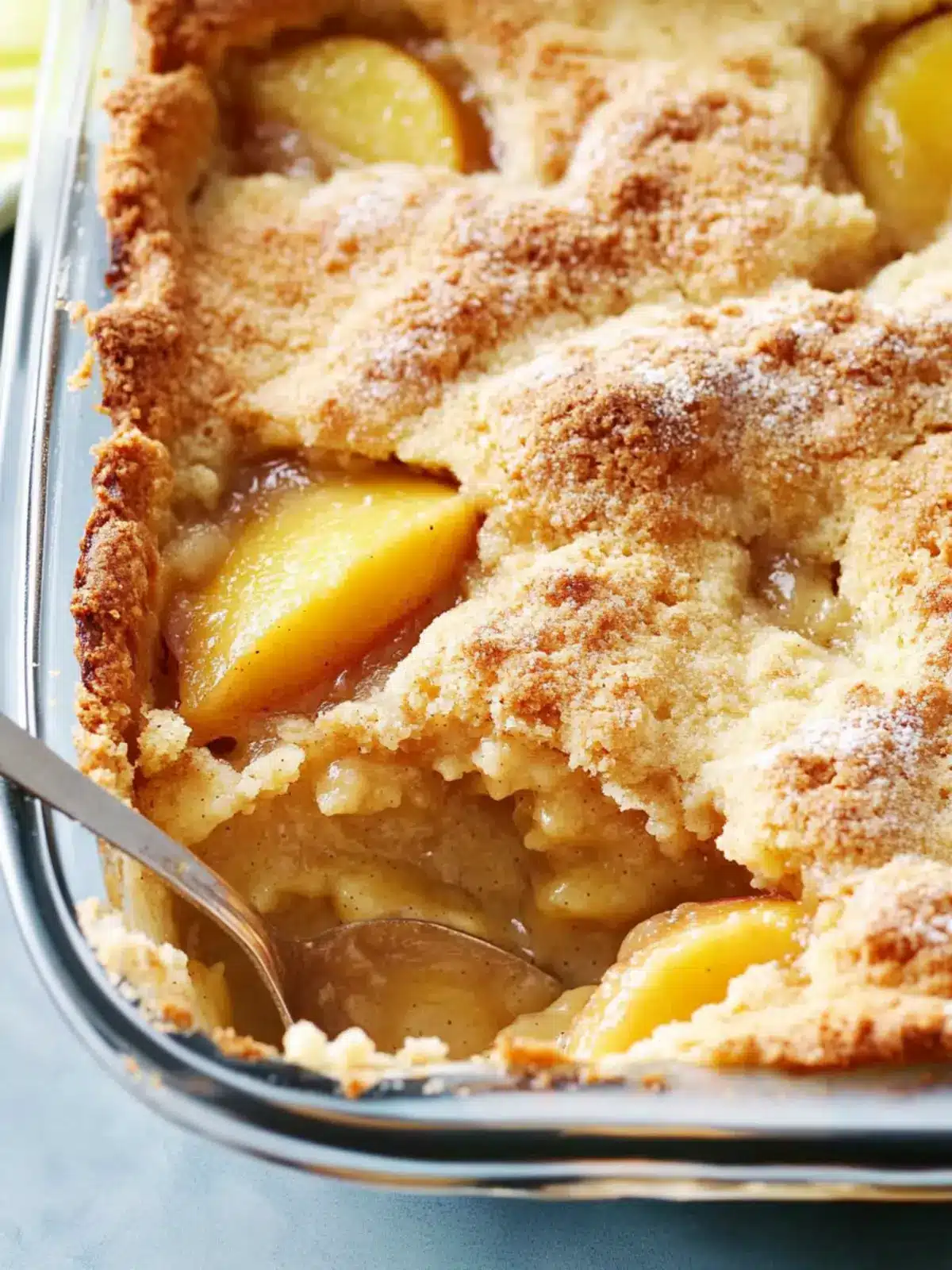 Easy Peach Cobbler: 4-Ingredient Delight in Minutes 5 EASY PEACH COBBLER