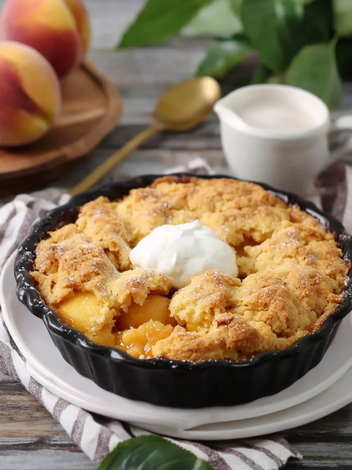 Small Batch Peach Cornmeal Cobbler for Cozy Nights In 4 Small Batch Peach Cornmeal Cobbler