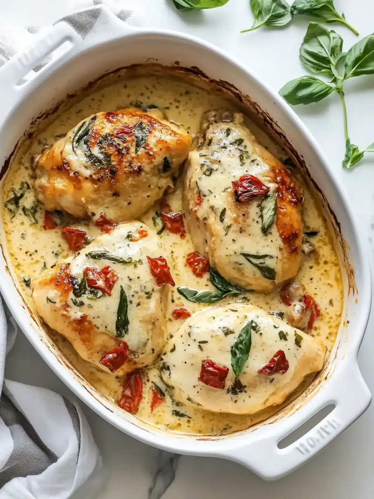 Creamy Baked Tuscan Chicken That'll Wow Your Dinner Guests 3 Creamy Baked Tuscan Chicken