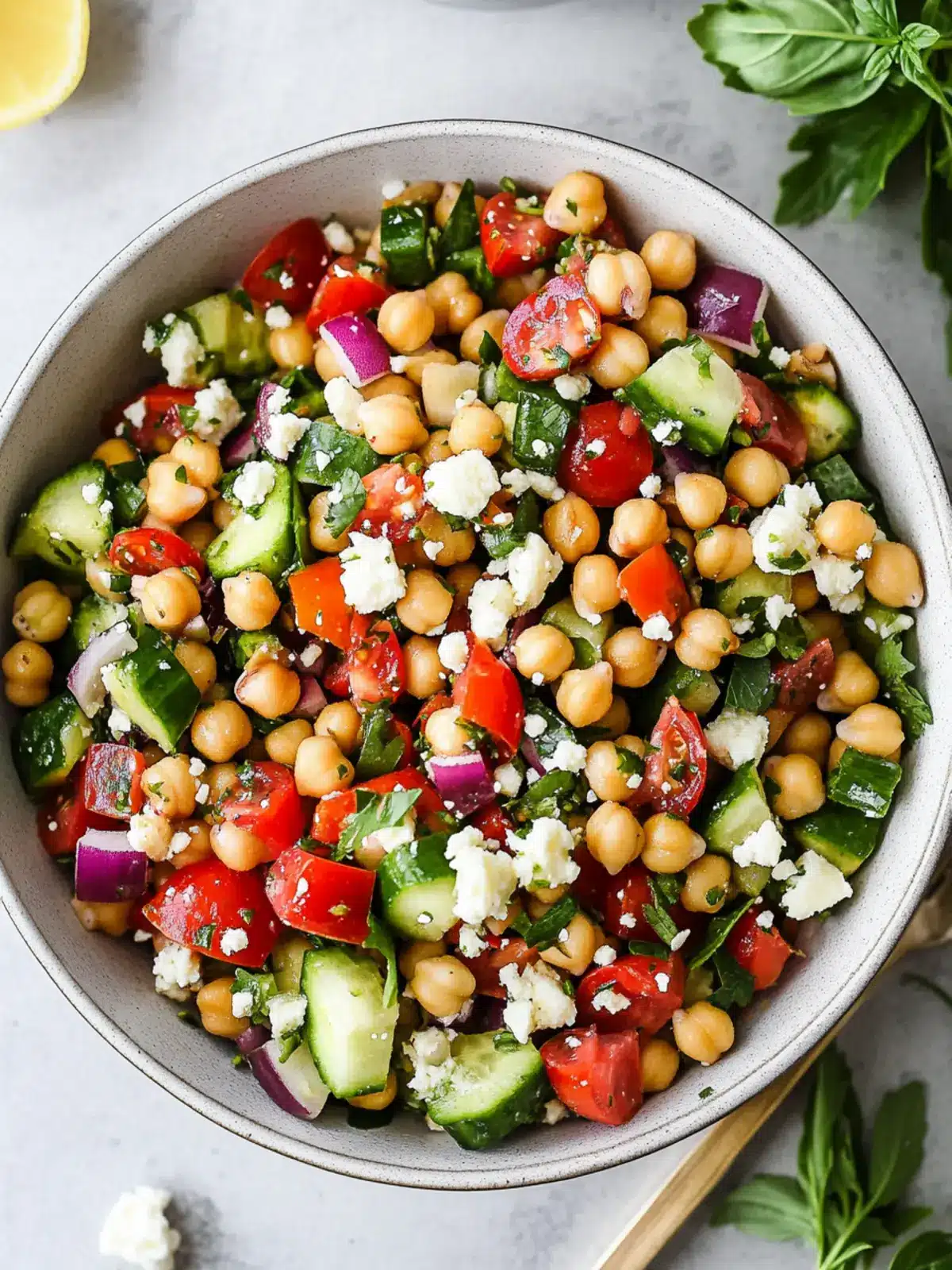Brighten Your Plate with Mediterranean Chickpea Salad Delight 2 Mediterranean Chickpea Salad