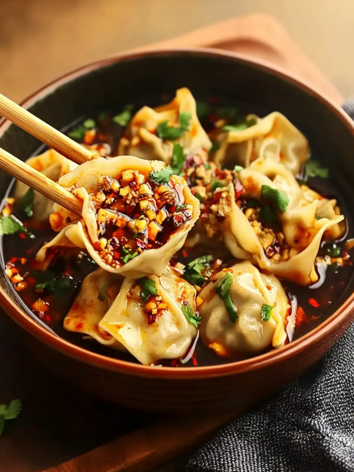 Suanla Chaoshou: Savor Authentic Spicy Wontons Today 4 Suanla Chaoshou (Sichuan-Style Wontons in Hot and Sour Vinegar and Chili Oil Sauce)