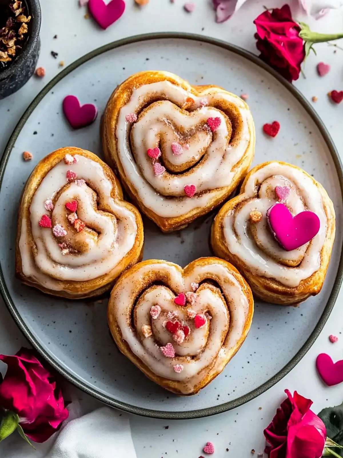 Irresistible Valentine Heart Shaped Cinnamon Rolls Recipe 4 Valentine Heart Shaped Cinnamon Rolls Recipe
