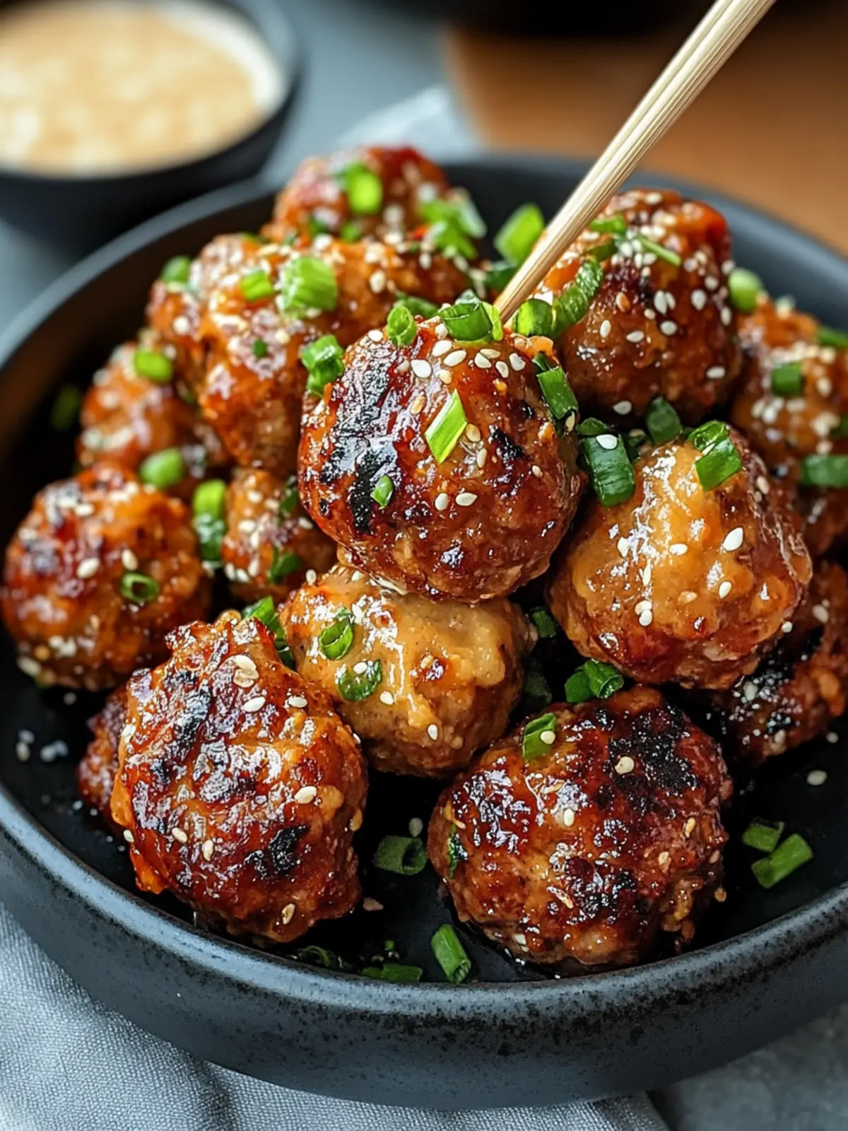 Korean BBQ Meatballs with Spicy Mayo Dip: Bold Flavor Awaits 2 Korean BBQ Meatballs with Spicy Mayo Dip