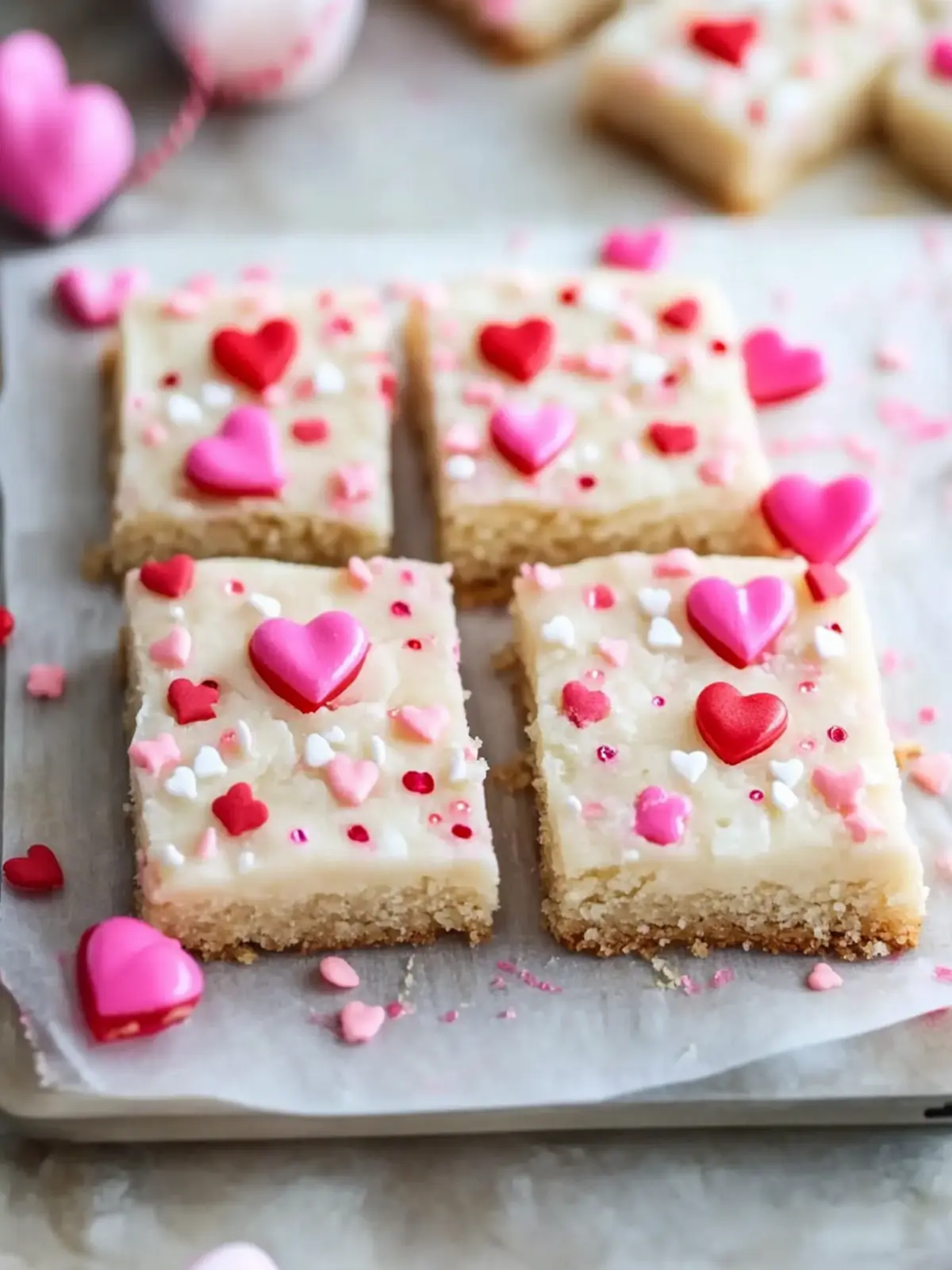 Chewy Valentine Sugar Cookie Bars - Easy & Irresistibly Sweet 2 Chewy Valentine Sugar Cookie Bars