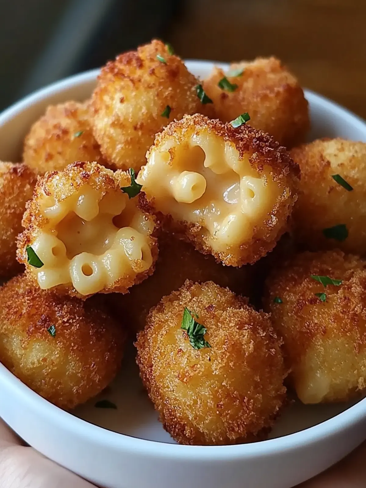 Fried Mac and Cheese Bites: Irresistibly Cheesy Snack Delight 2 Fried Mac and Cheese Bites