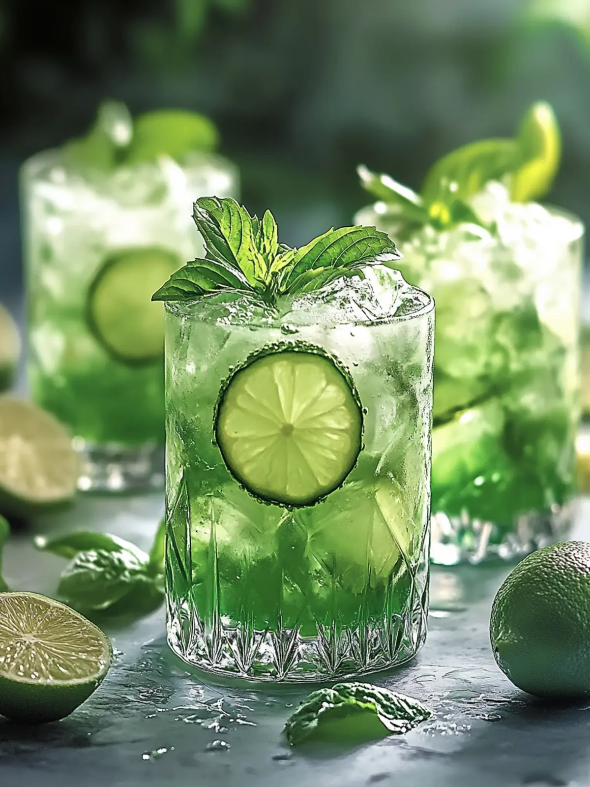 Sparkling Emerald Sparkler Cooler: Refreshing Mocktail Bliss 2 Emerald Sparkler Cooler