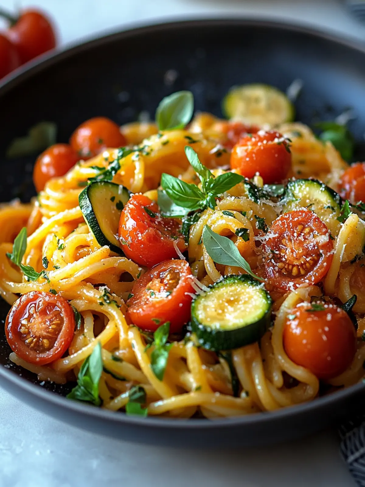 Savory Tomato Zucchini Pasta Ready in Just 30 Minutes 4 Tomato Zucchini Pasta