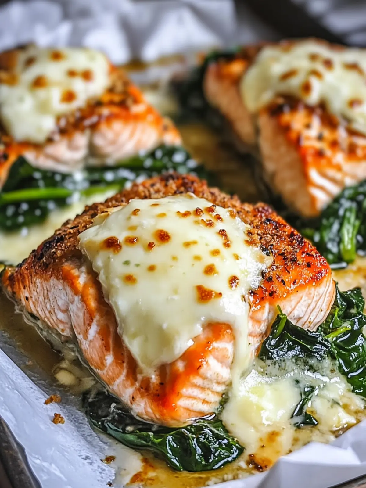 Baked Salmon with Spinach and Mozzarella Bliss in 40 Minutes 2 Baked Salmon with Spinach and Mozzarella Bliss