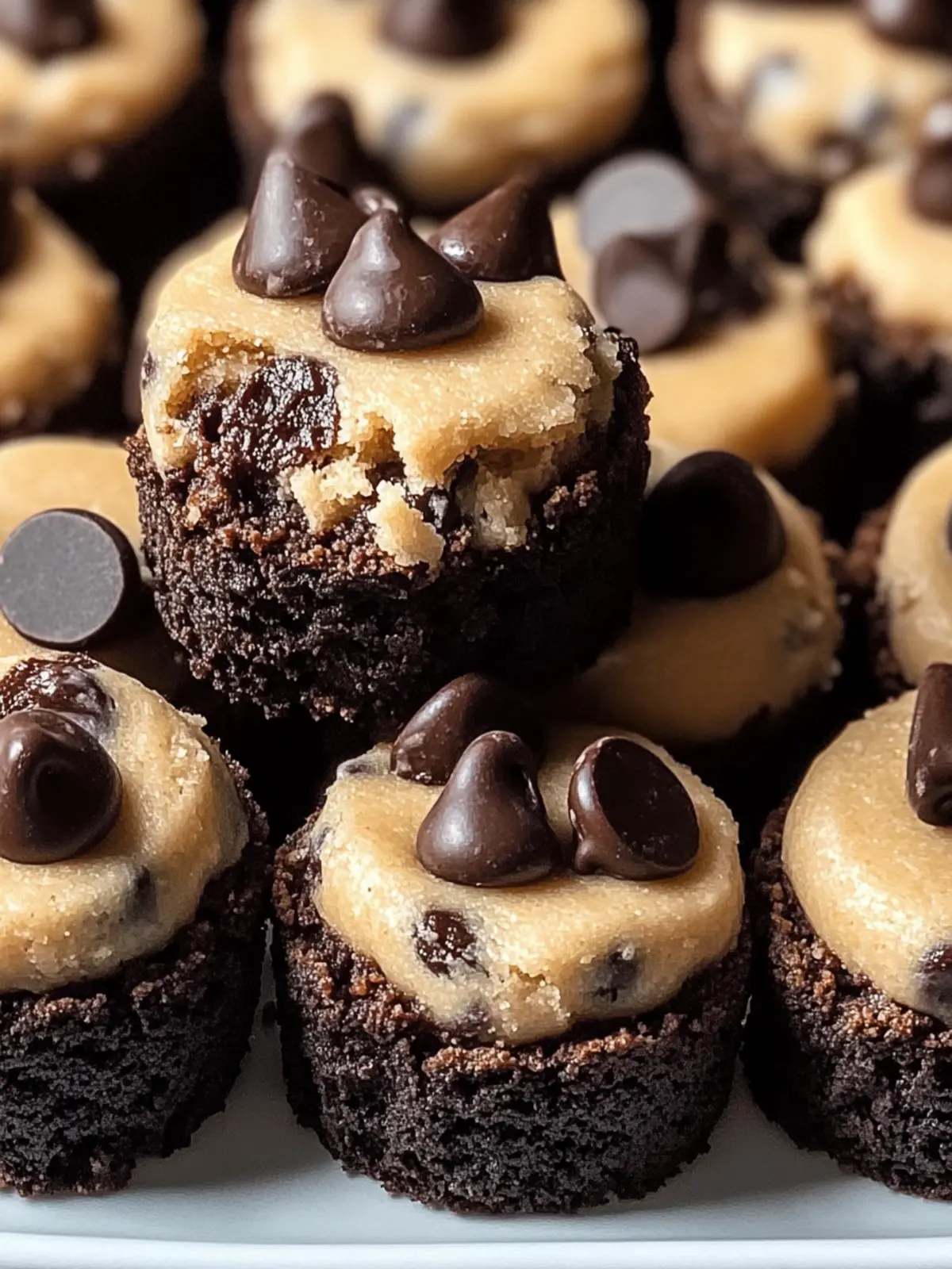 Chocolate Chip Cookie Dough Brownie Bites: Your New Sweet Obsession 4 Chocolate Chip Cookie Dough Brownie Bites
