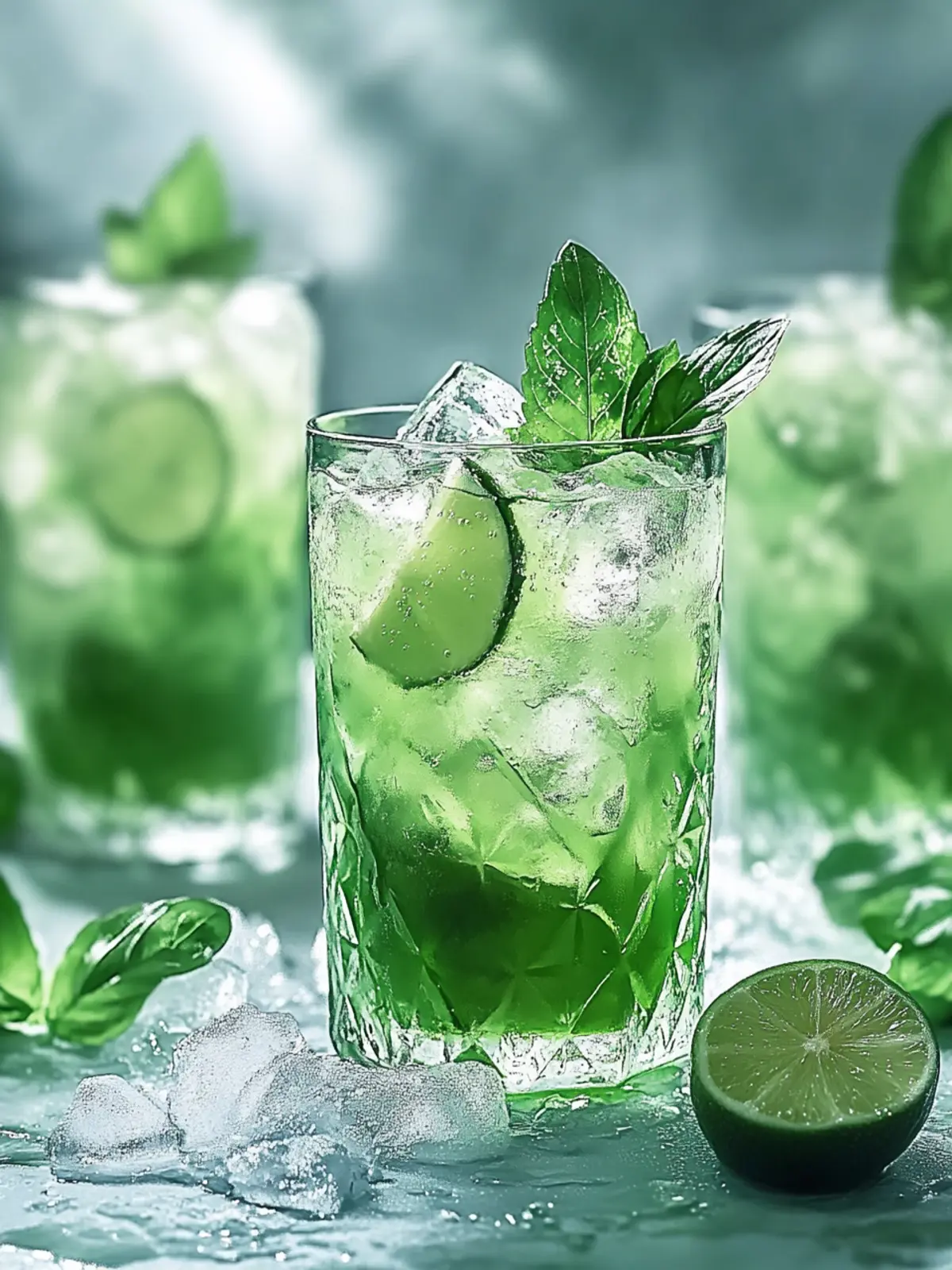 Sparkling Emerald Sparkler Cooler: Refreshing Mocktail Bliss 3 Emerald Sparkler Cooler