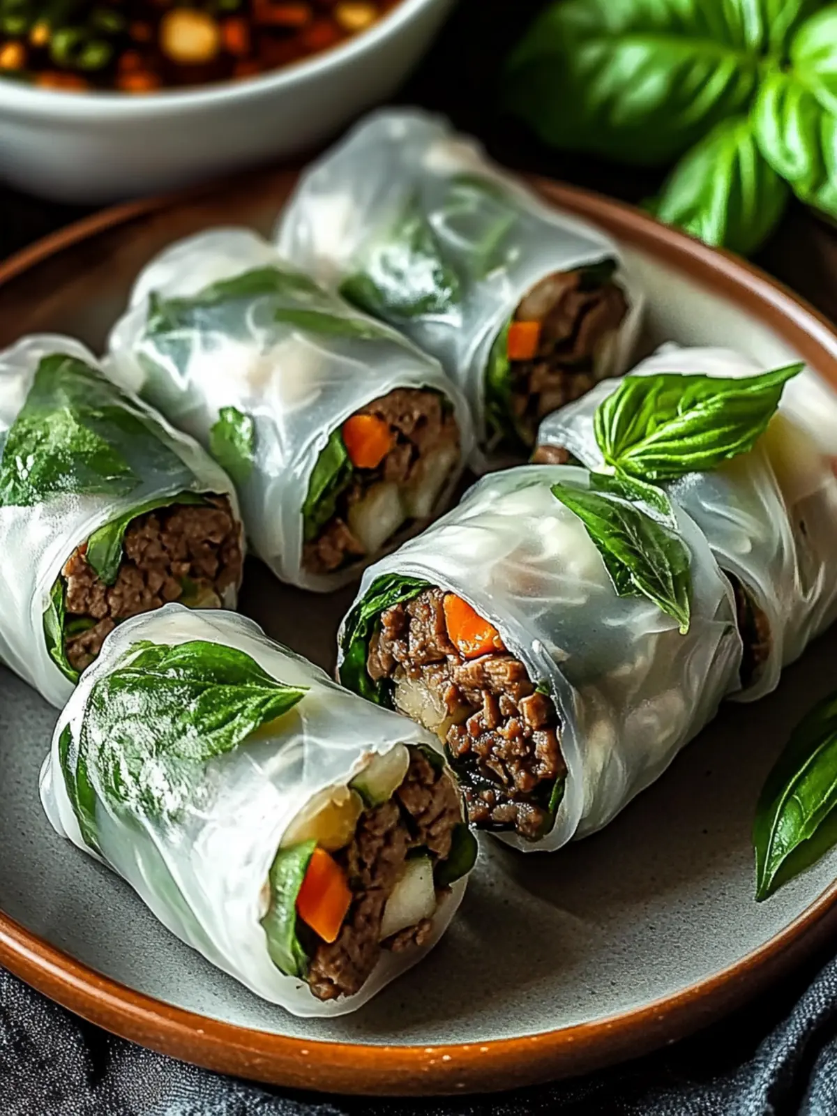 Thai Basil Beef Rolls: Your Quick Path to Flavorful Delight 2 Thai Basil Beef Rolls
