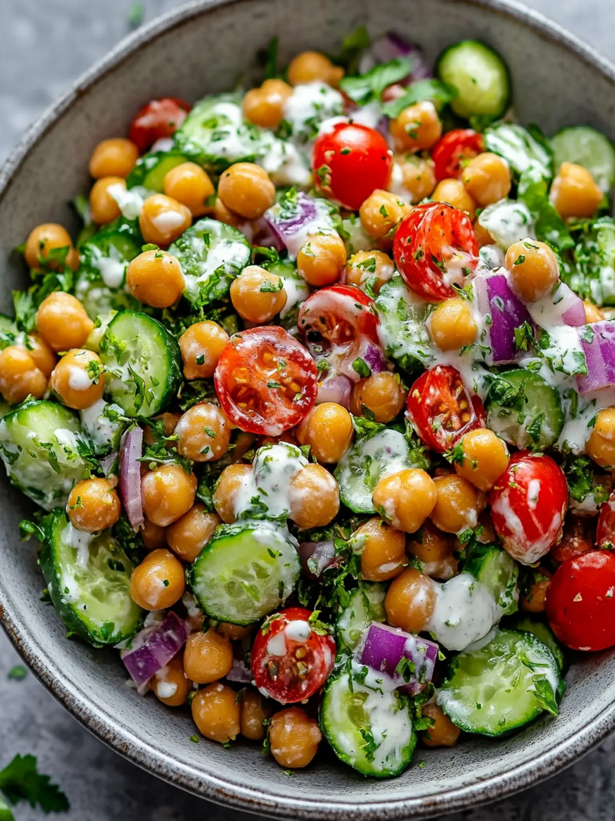 Crispy Cucumber Chickpea Ranch Salad for a Fresh Twist 3 Crispy Cucumber Chickpea Ranch Salad