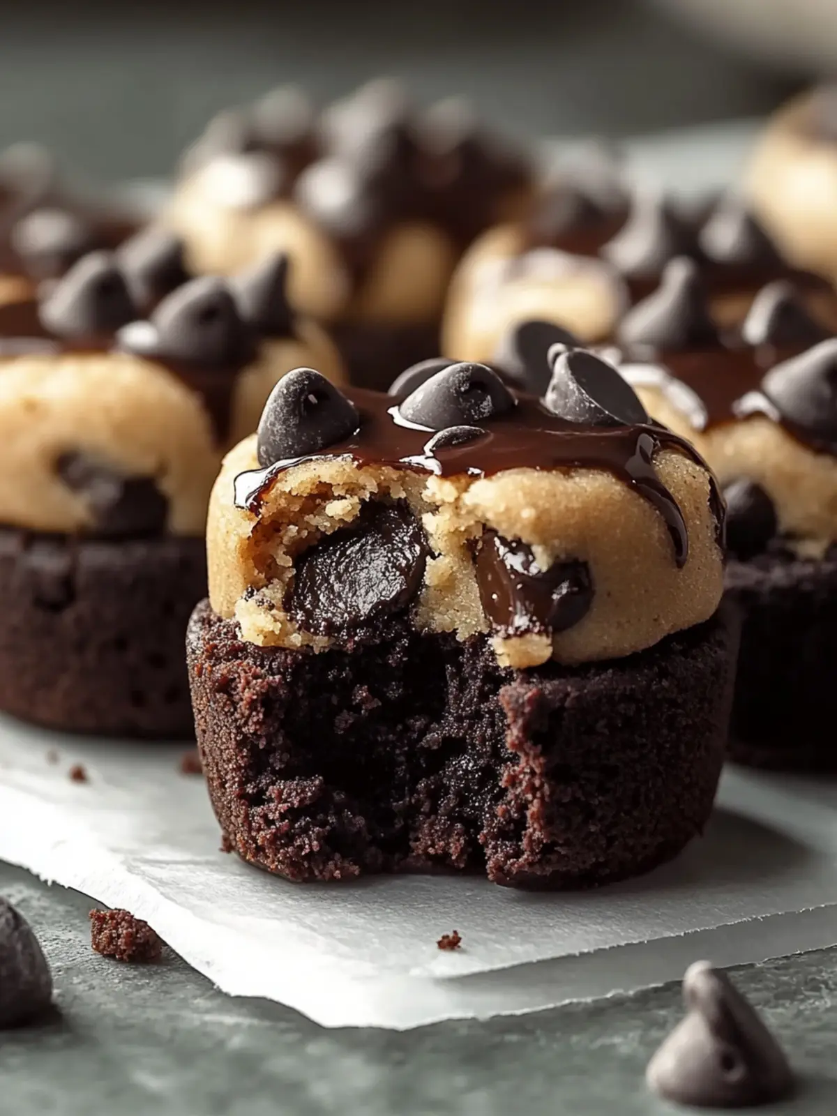 Chocolate Chip Cookie Dough Brownie Bites: Your New Sweet Obsession 2 Chocolate Chip Cookie Dough Brownie Bites