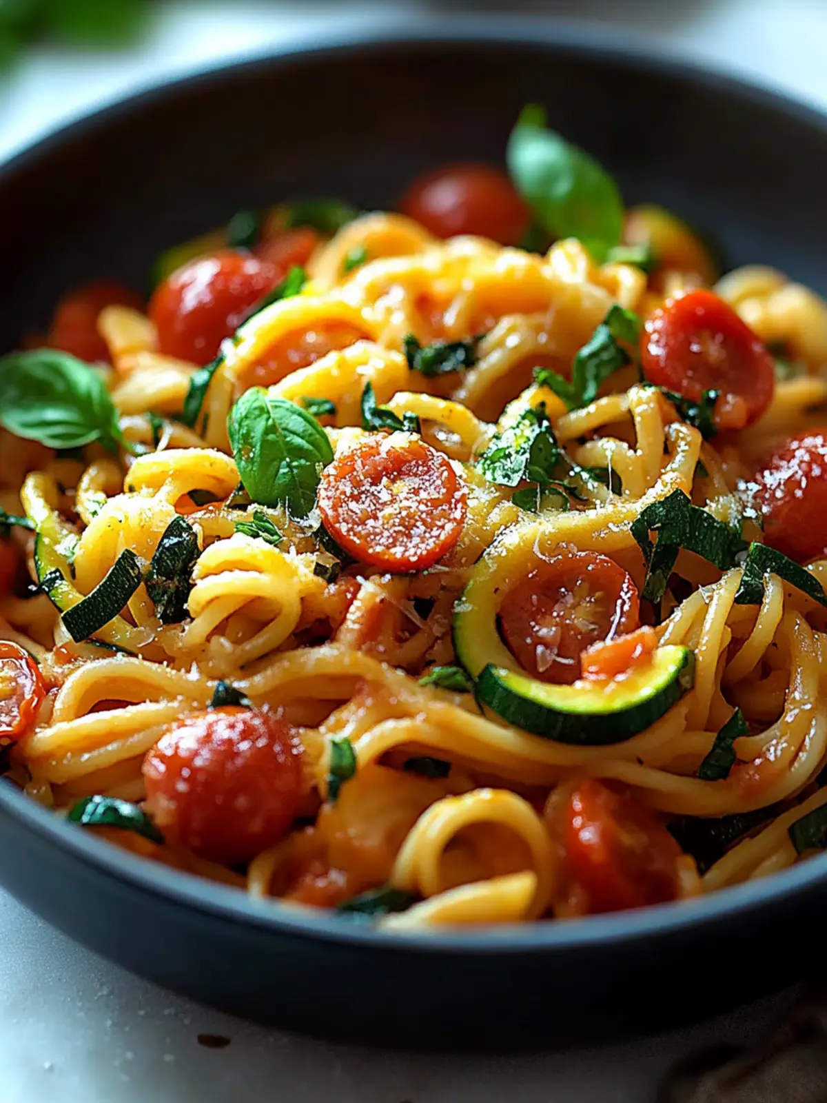 Savory Tomato Zucchini Pasta Ready in Just 30 Minutes 5 Tomato Zucchini Pasta