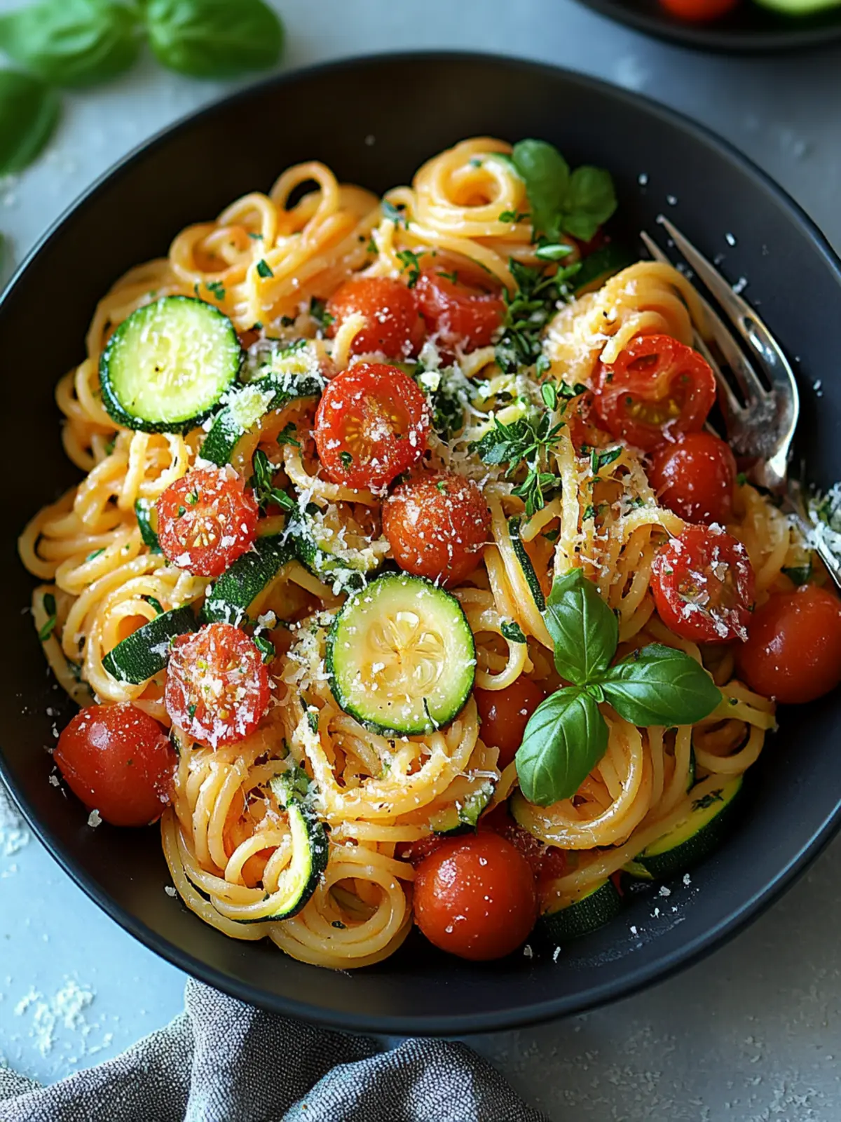 Savory Tomato Zucchini Pasta Ready in Just 30 Minutes 3 Tomato Zucchini Pasta