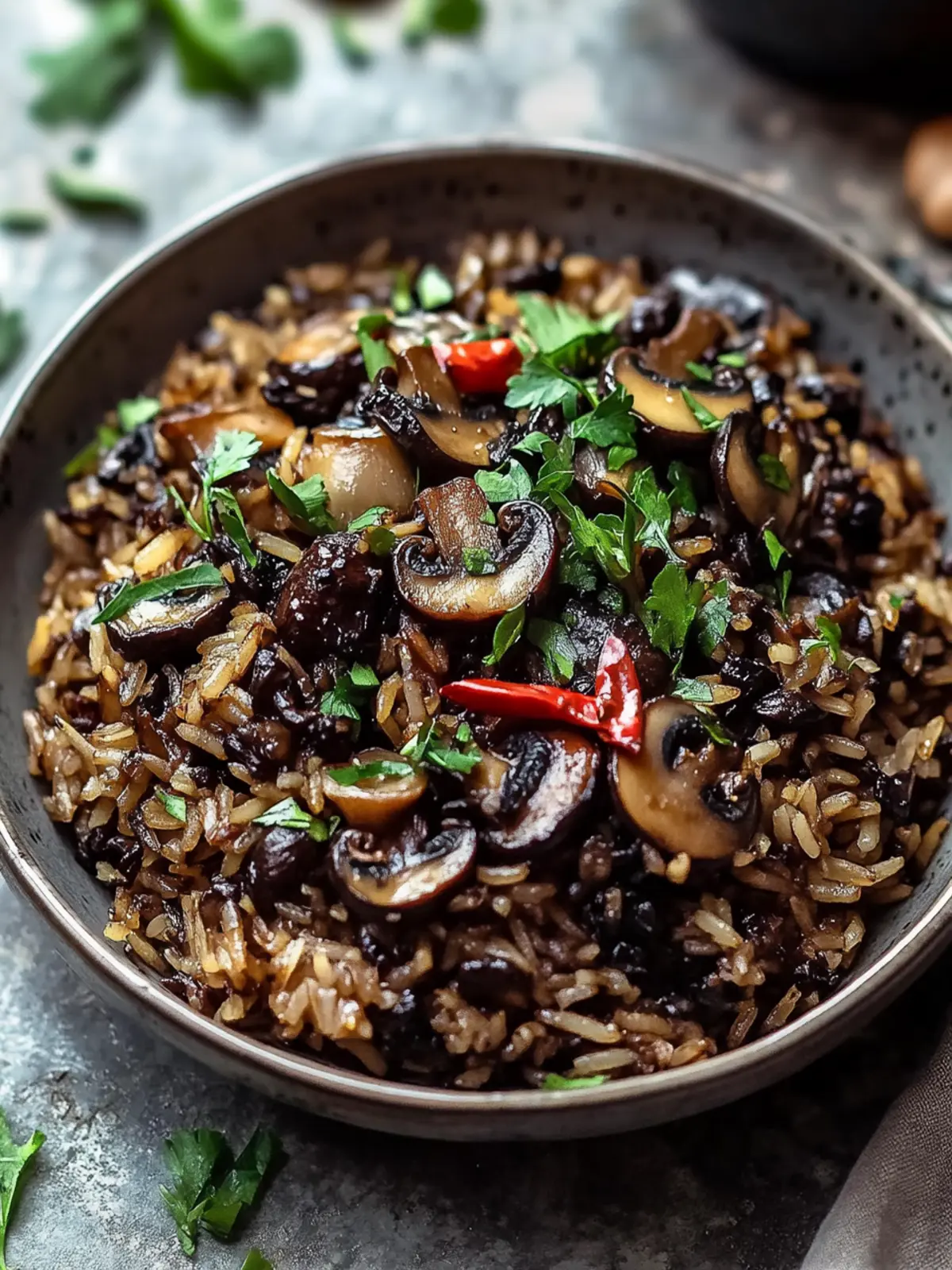 Haitian Black Mushroom Rice: A Comforting Delight at Home 2 Haitian Black Mushroom Rice