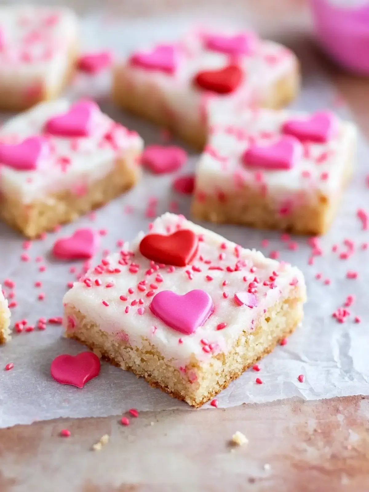 Chewy Valentine Sugar Cookie Bars - Easy & Irresistibly Sweet 3 Chewy Valentine Sugar Cookie Bars