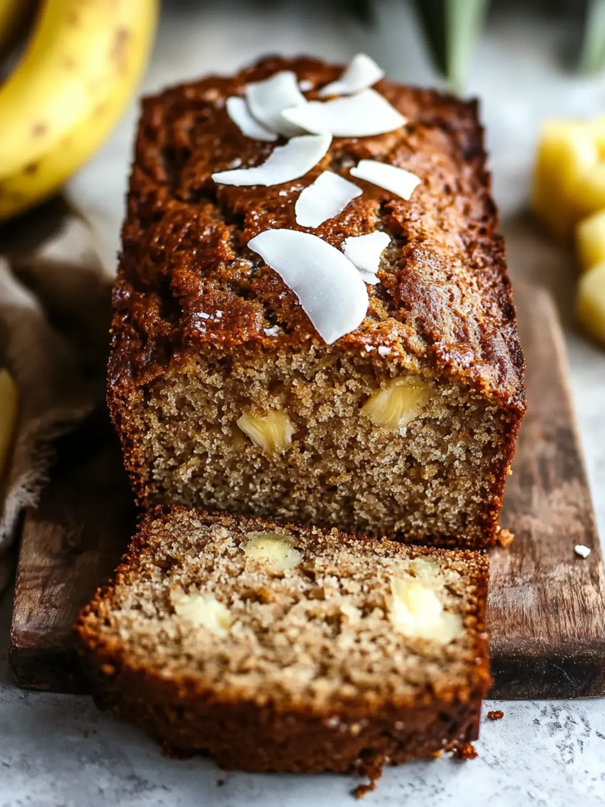 Tropical Coconut Pineapple Banana Bread for Blissful Mornings 2 Coconut Pineapple Banana Bread
